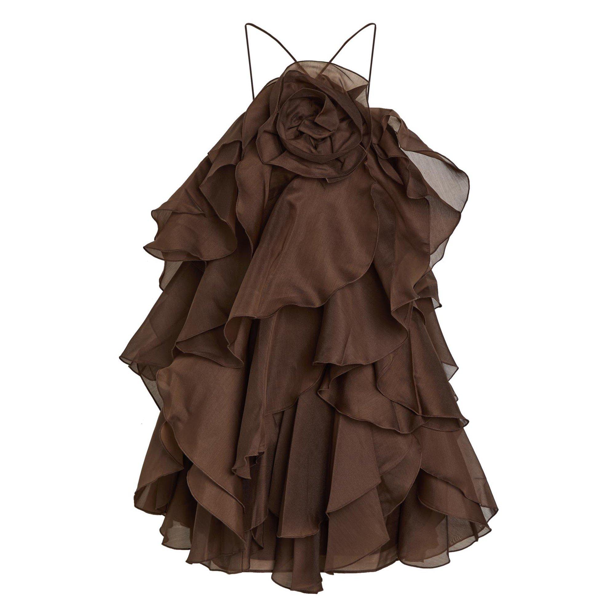DARK BROWN - Aje - SD Corsage Pandorea Mini Dress