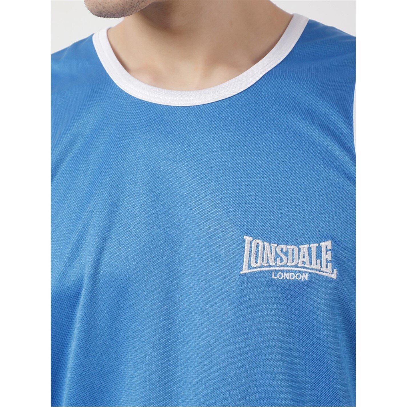 Blue/White - Lonsdale - Lightweight Tear-Resistant Boxing Vest - 3