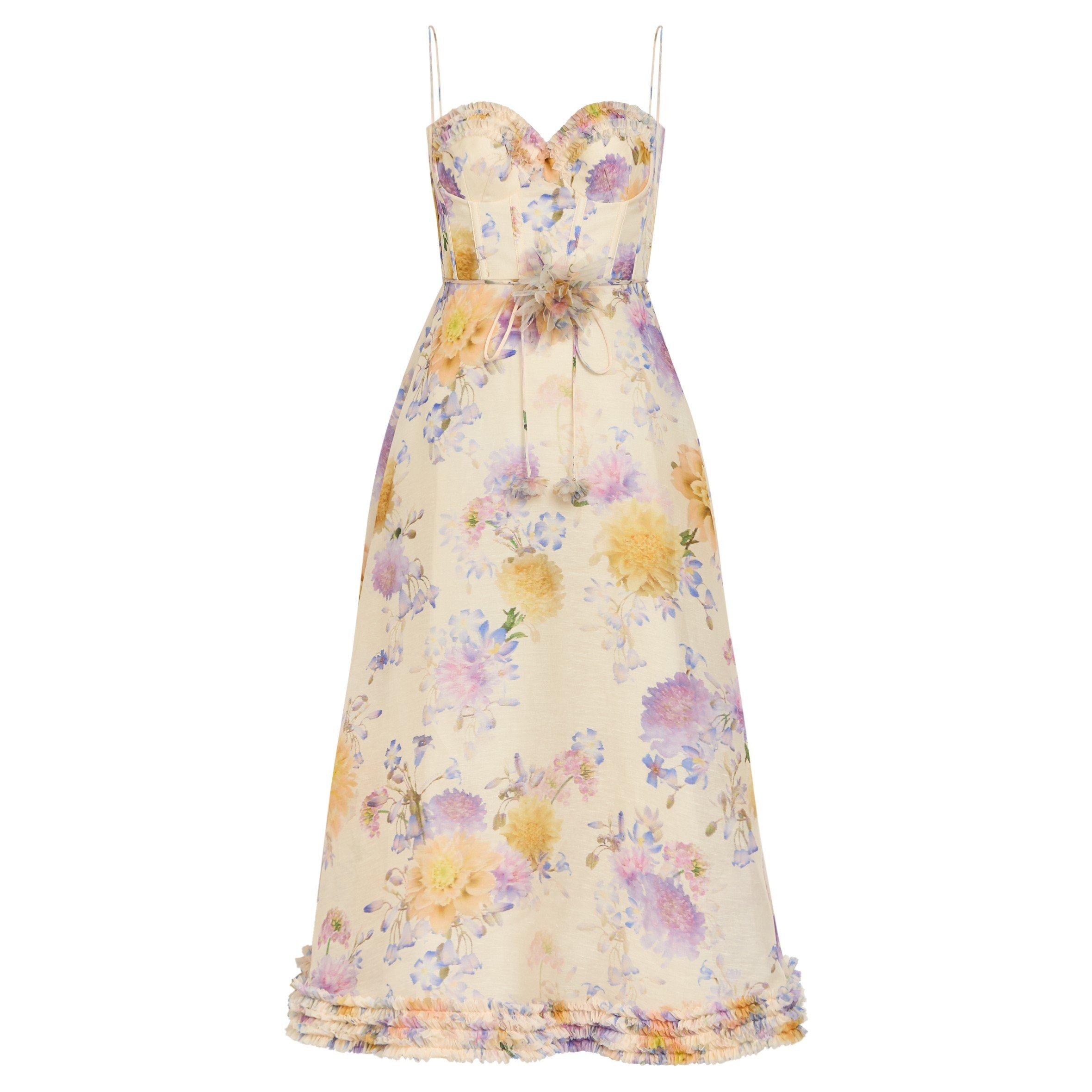 Luna Ruffle Midi Dress