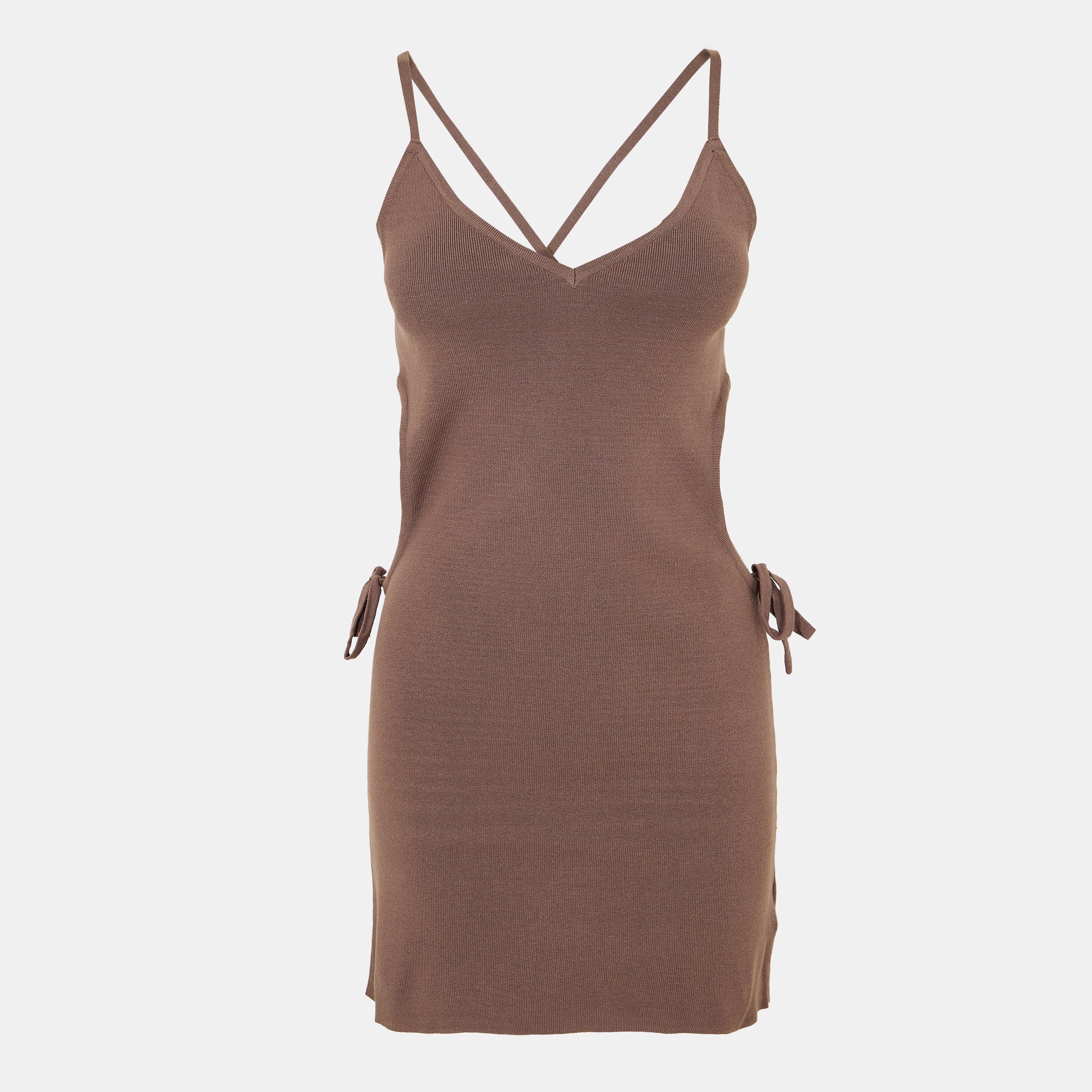 Brown - Jack Wills - Cut Out Knit Mini Dress - 1