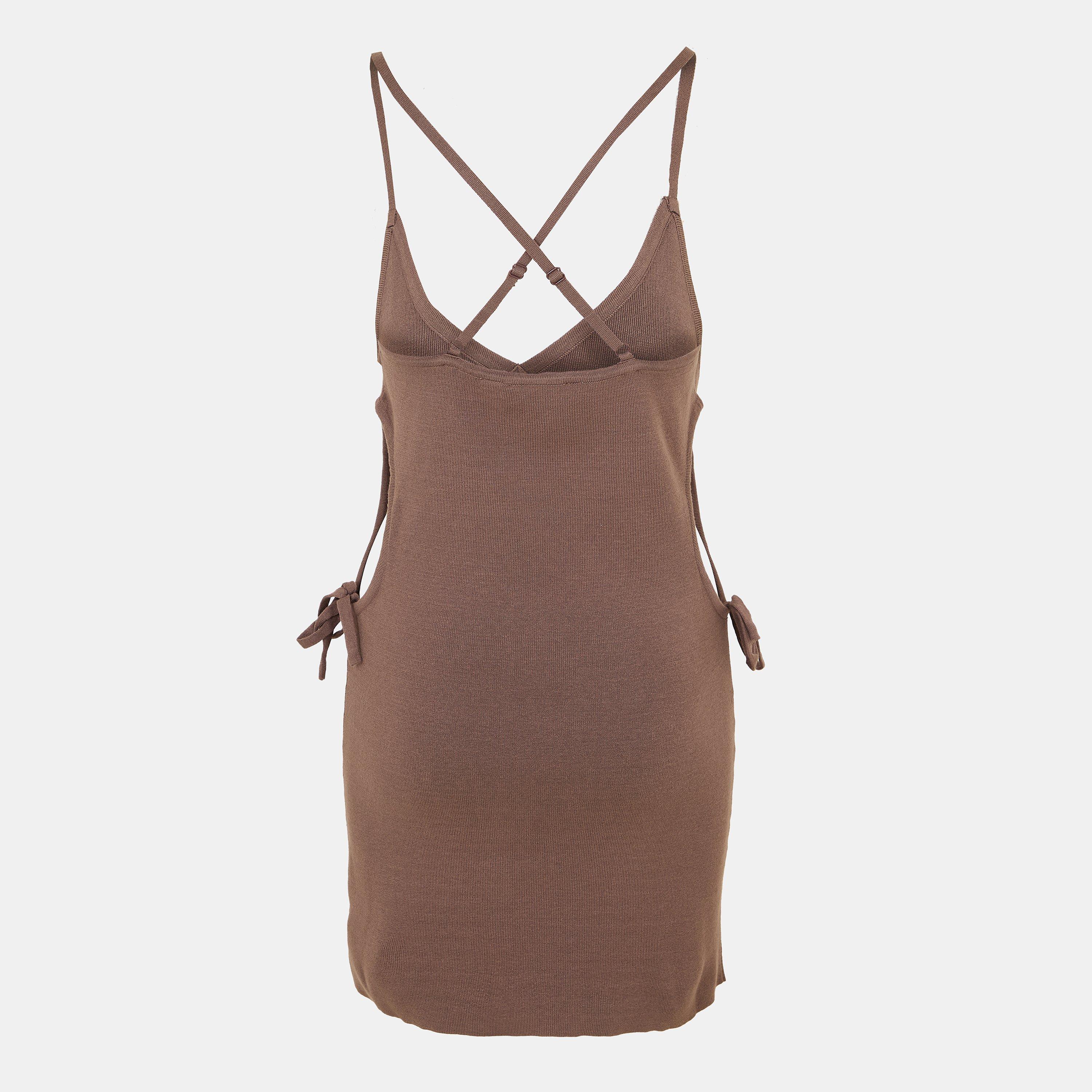 Brown - Jack Wills - Cut Out Knit Mini Dress - 2