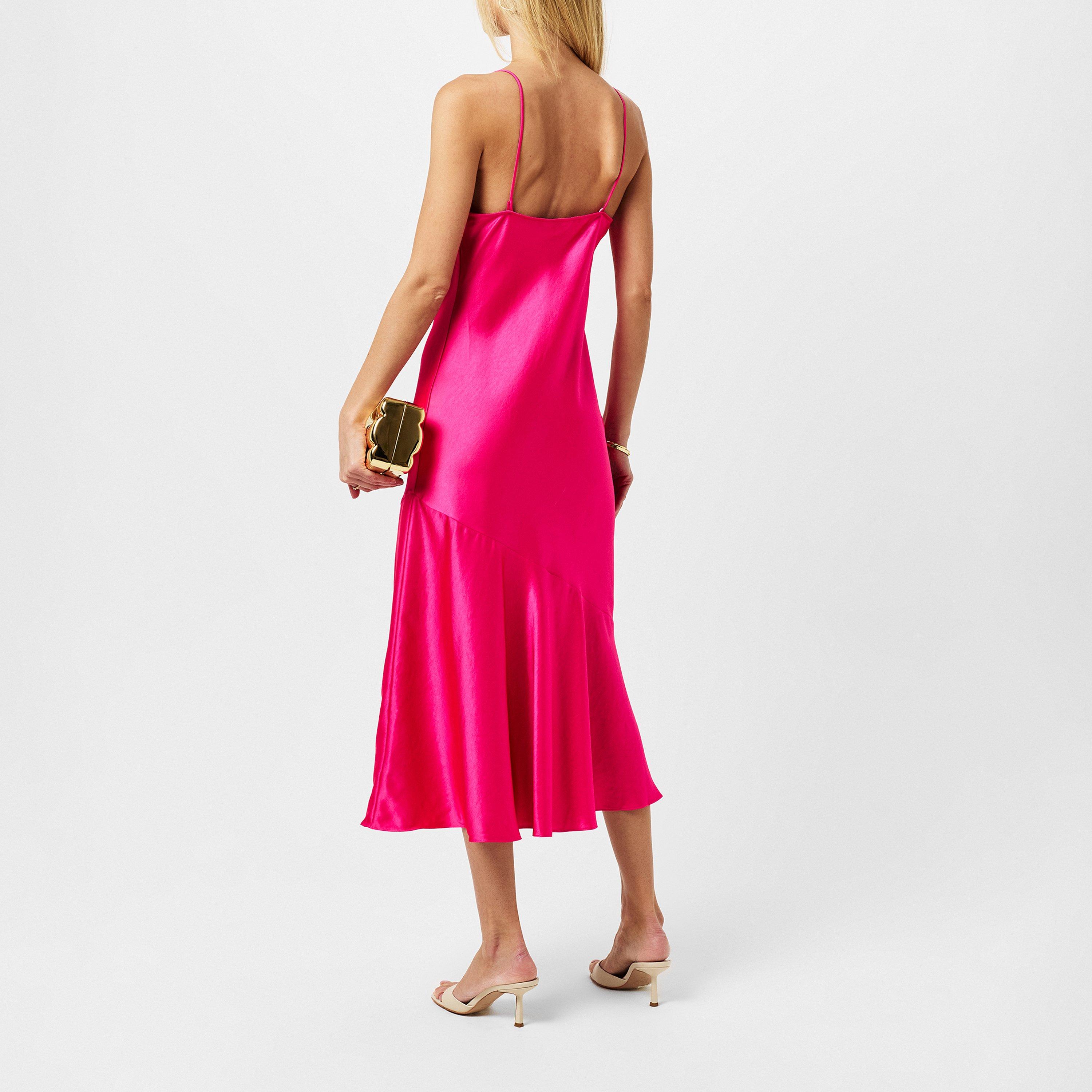 Rose vif - Ted Baker - Women's Tunca Satin Midi Slip Dress - 4