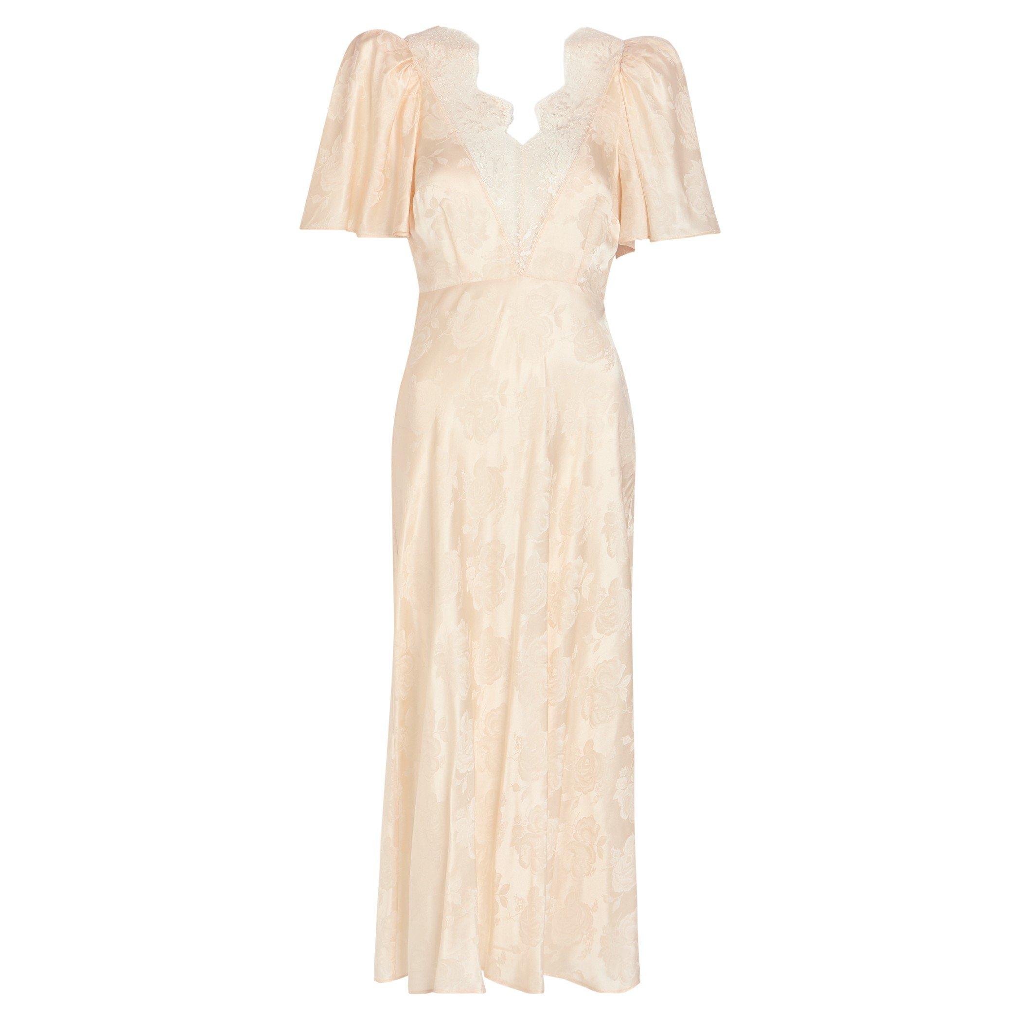 CREAM - Ronny Kobo - Women's Philo Silk A-Line Dress - 1