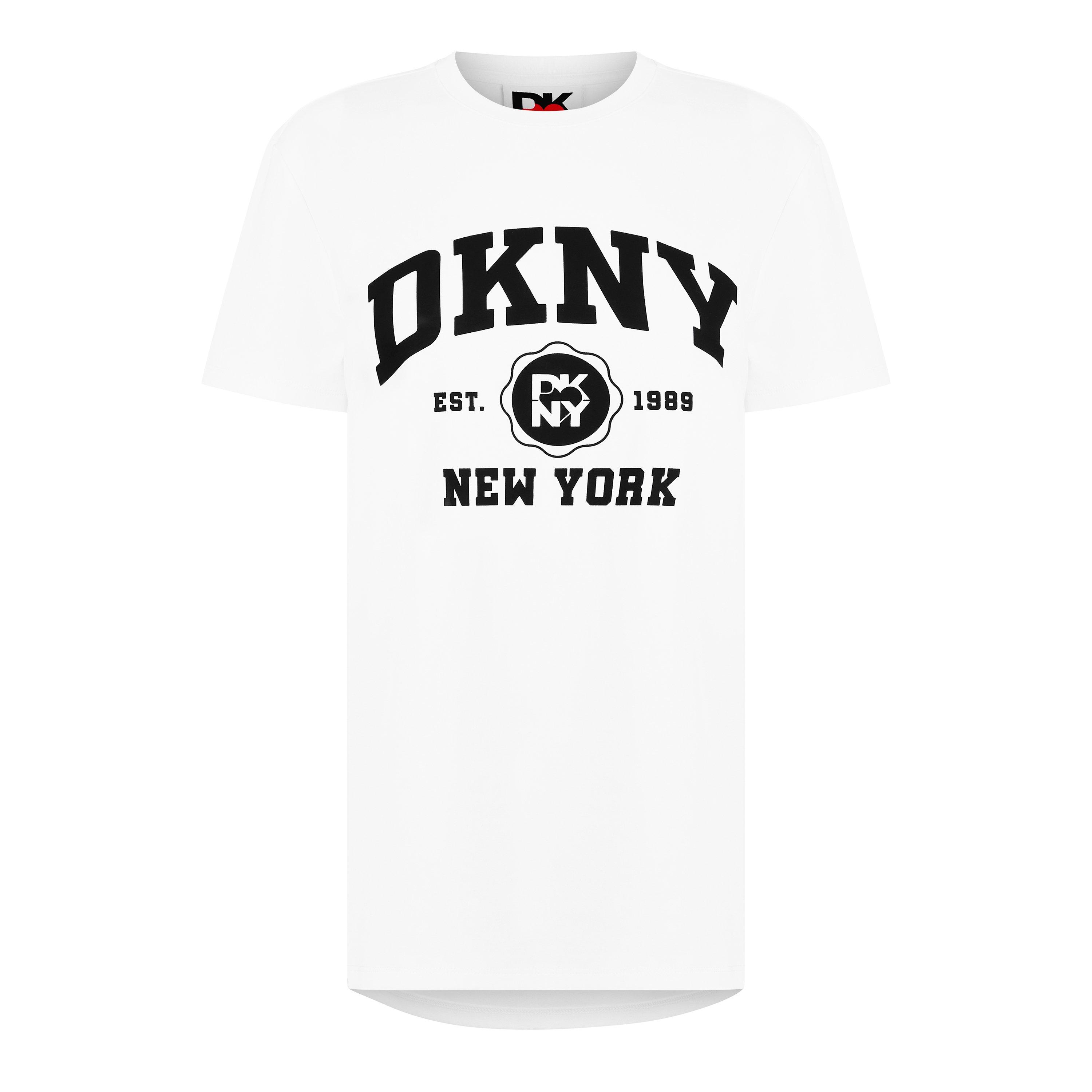 White - DKNY - Women's Varsity Baby Tee - 5
