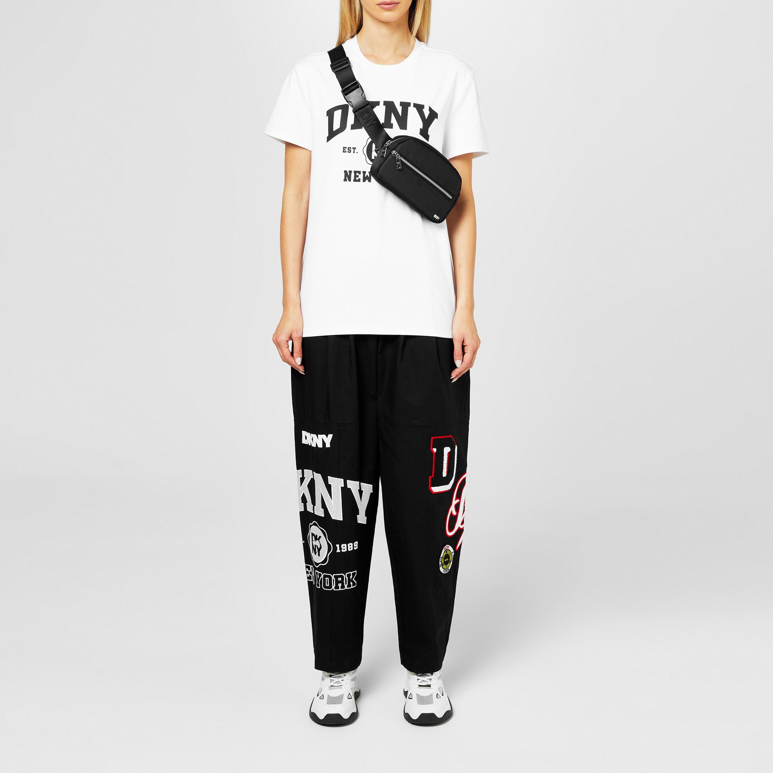White - DKNY - Women's Varsity Baby Tee - 4