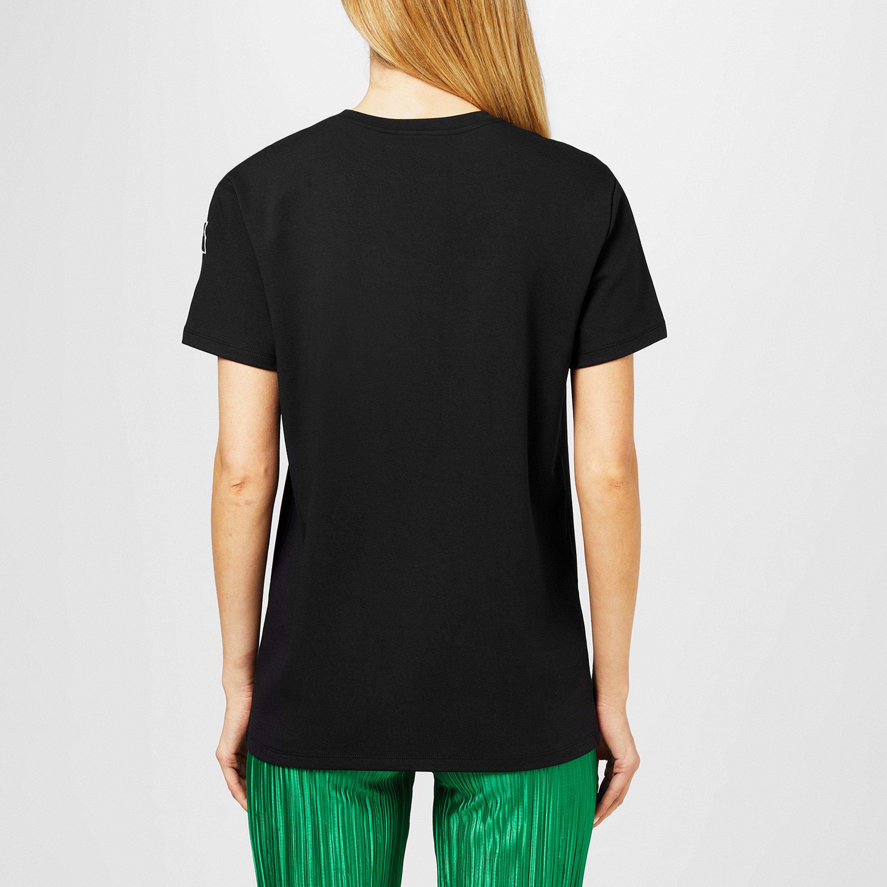 Black - DKNY - Women's Oversized Varsity T-Shirt - 3