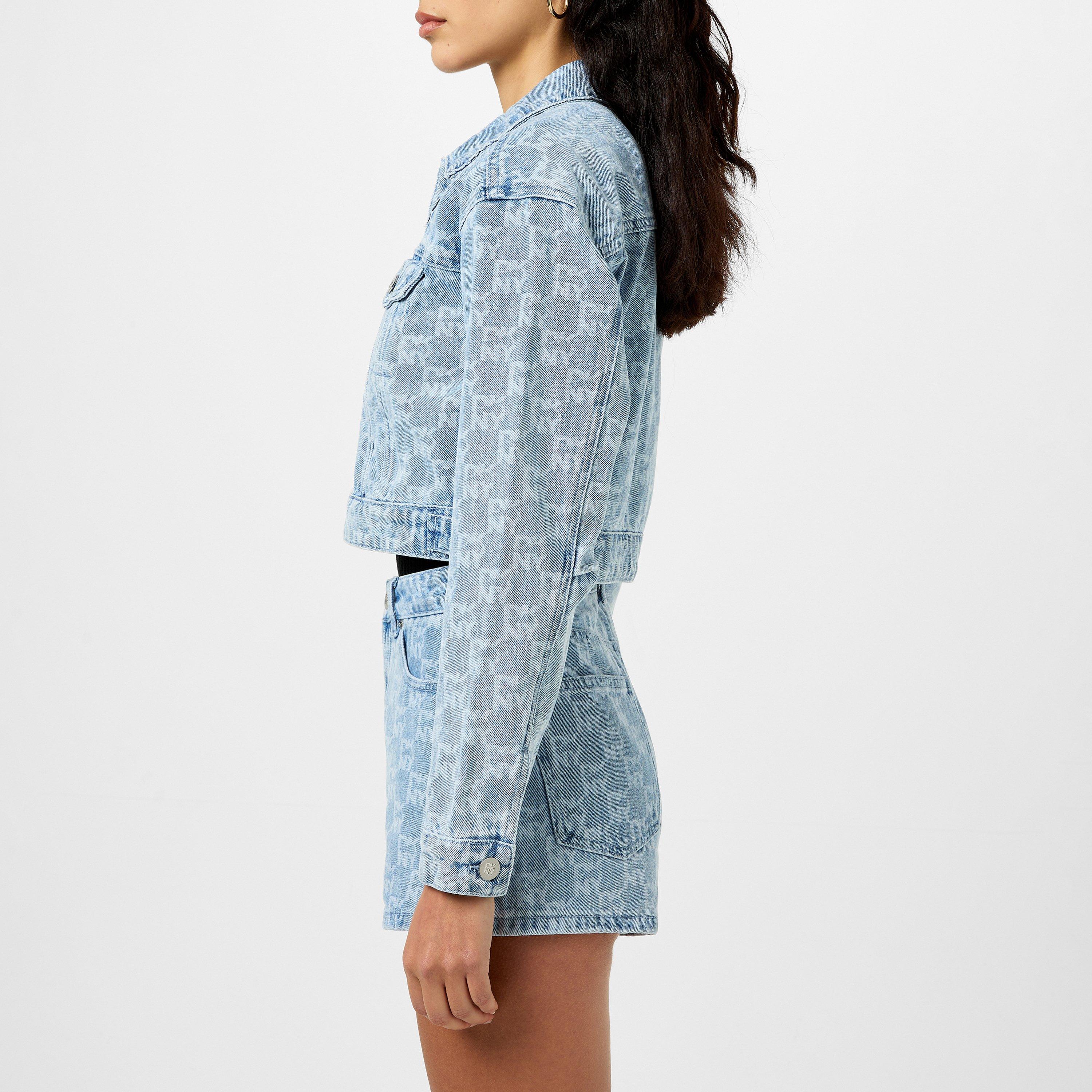 Blue - DKNY - Women's Cotton Long Sleeve Denim Jacket - 2