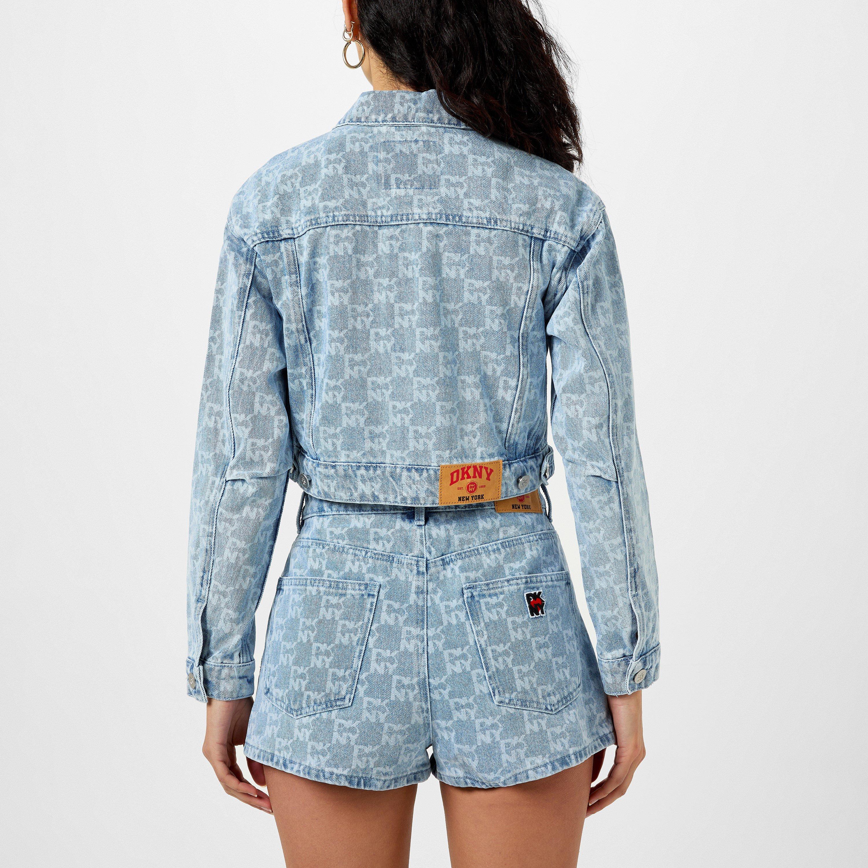 Blue - DKNY - Women's Cotton Long Sleeve Denim Jacket - 3