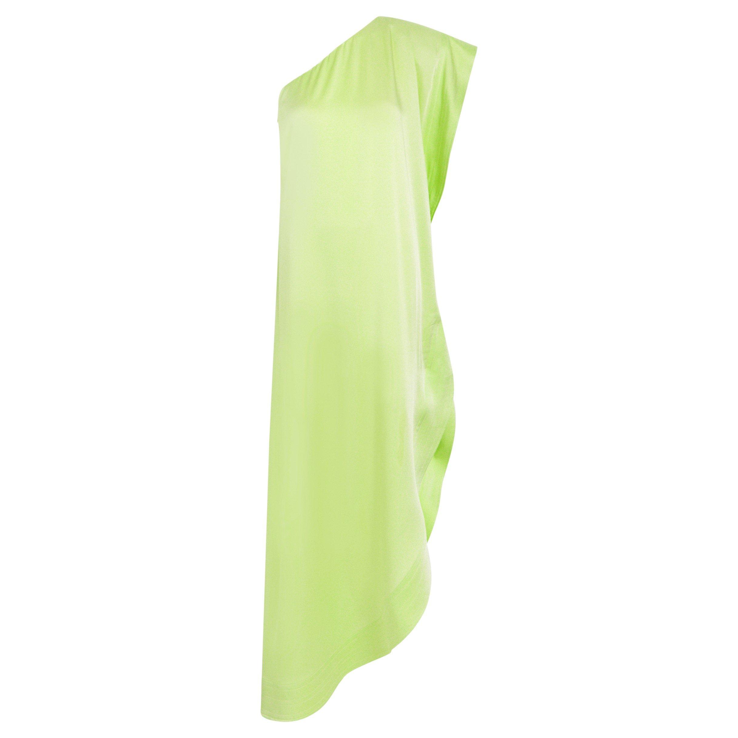 LIGHT GREEN - Stella McCartney - Envers Satin Asym Cocktail Dre - 1