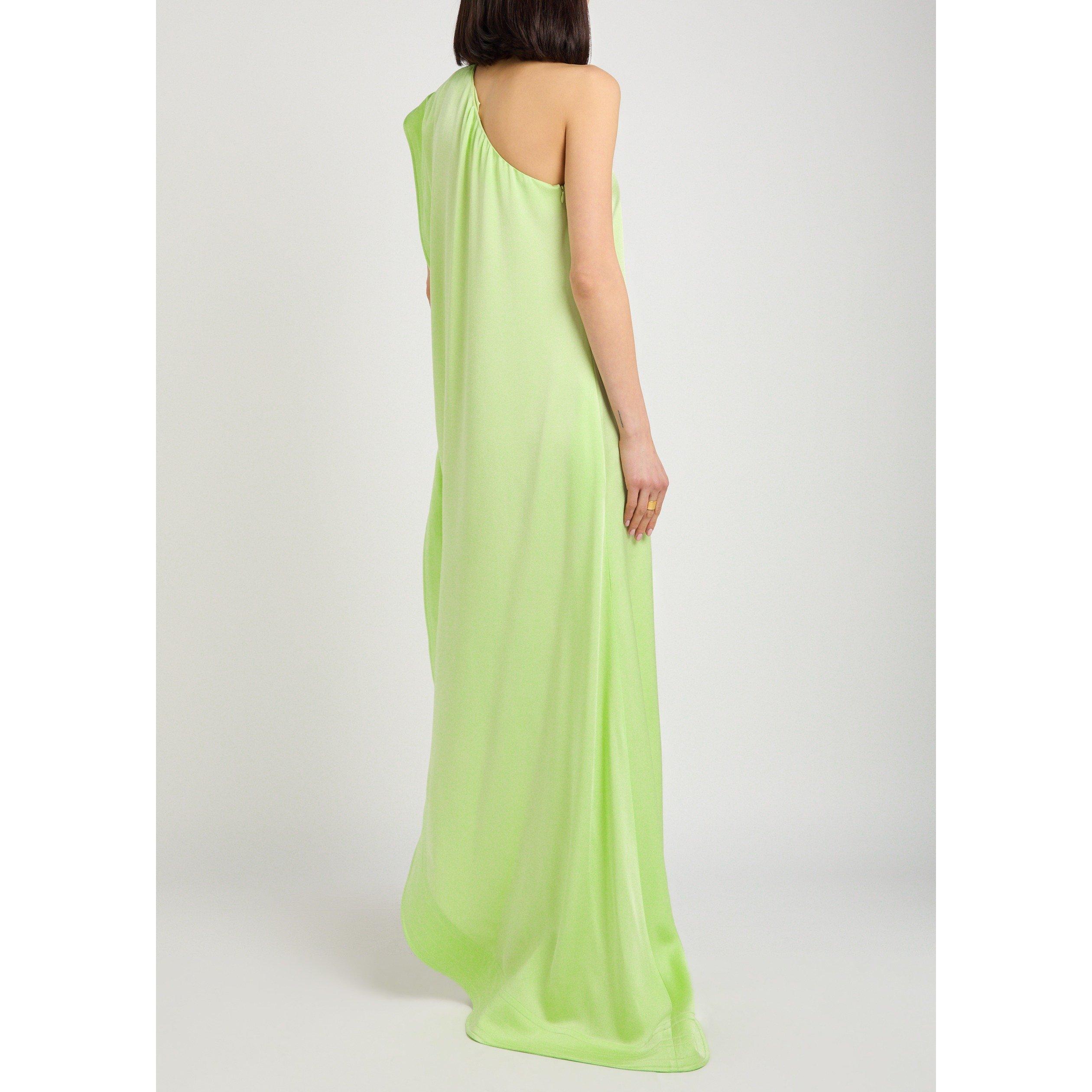 LIGHT GREEN - Stella McCartney - Envers Satin Asym Cocktail Dre - 3