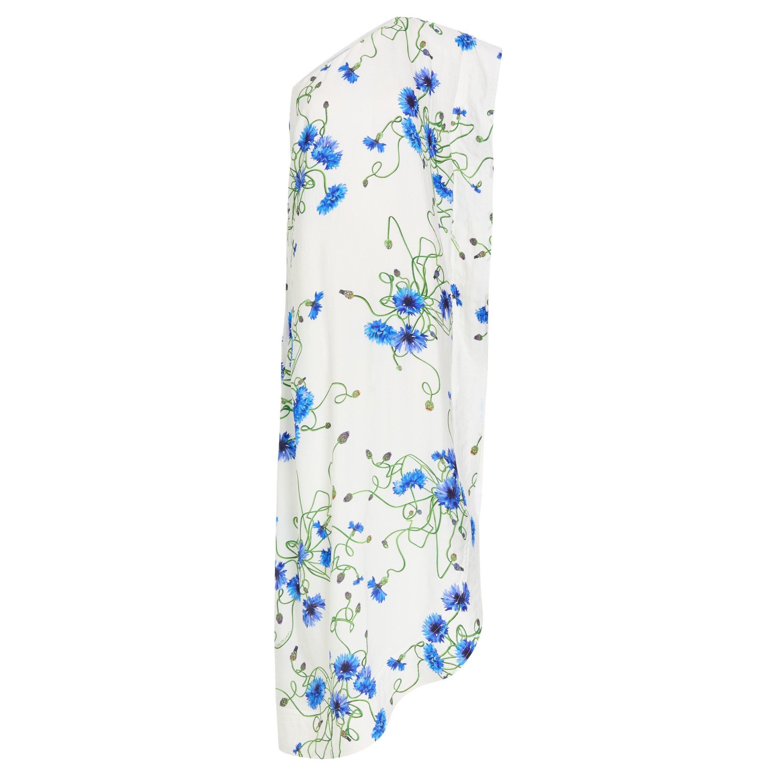 WHITE AND OTHER - Stella McCartney - Floral Print Hammered Silk Asy - 1