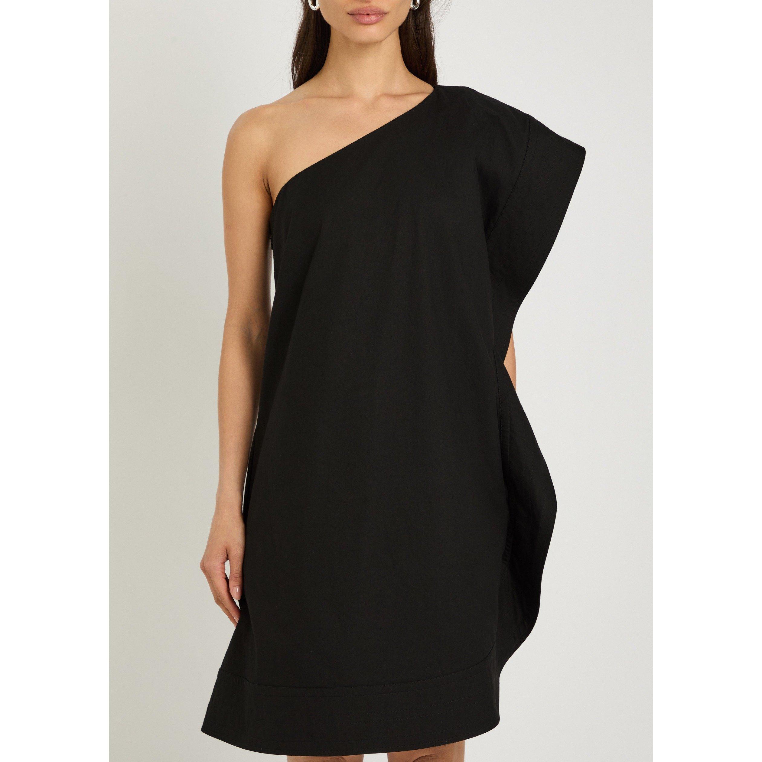 BLACK - Stella McCartney - Washed Cotton Asym Mini Drs - 2