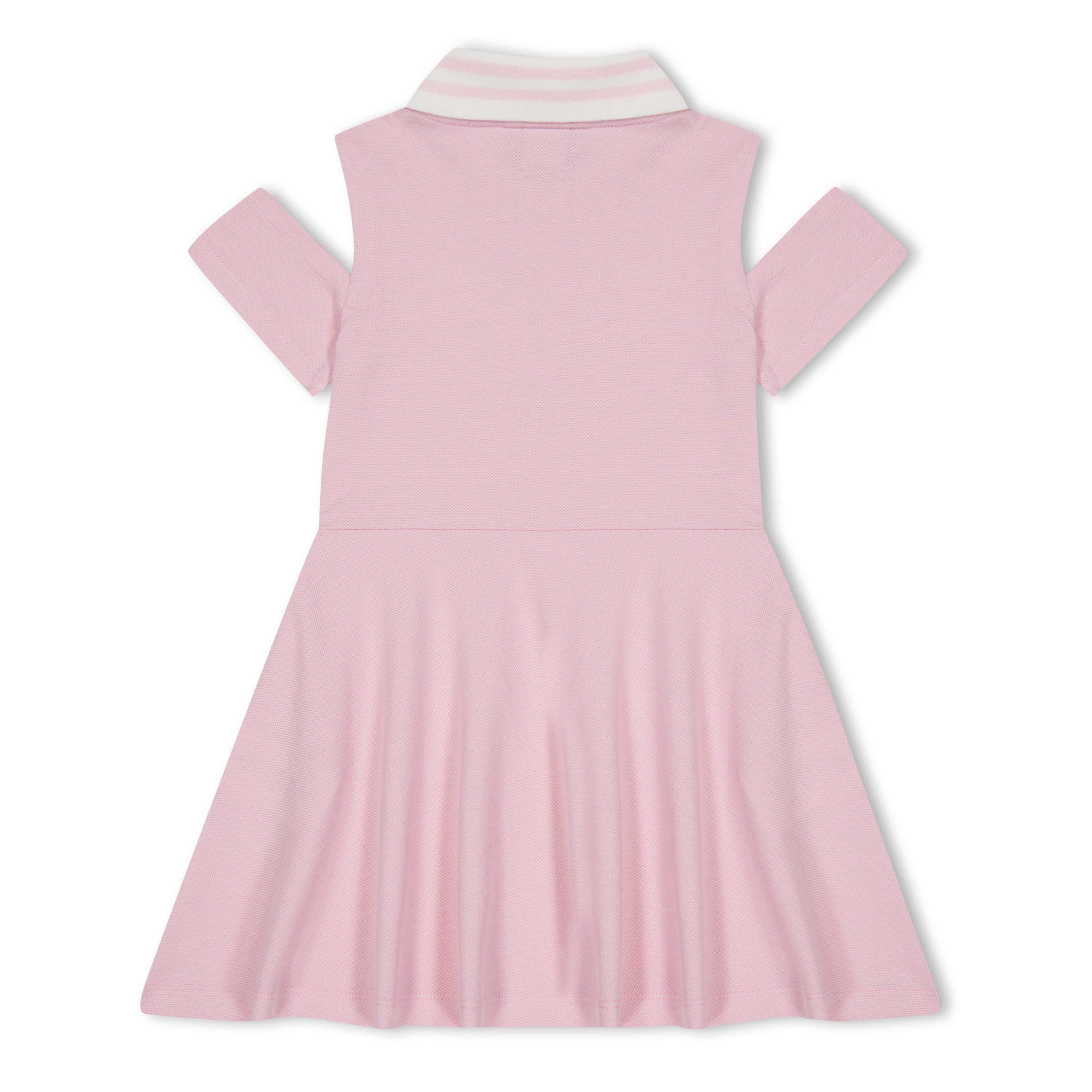Pink F0QE5 - Fendi - Logo Cut-Out Polo Dress Juniors - 2