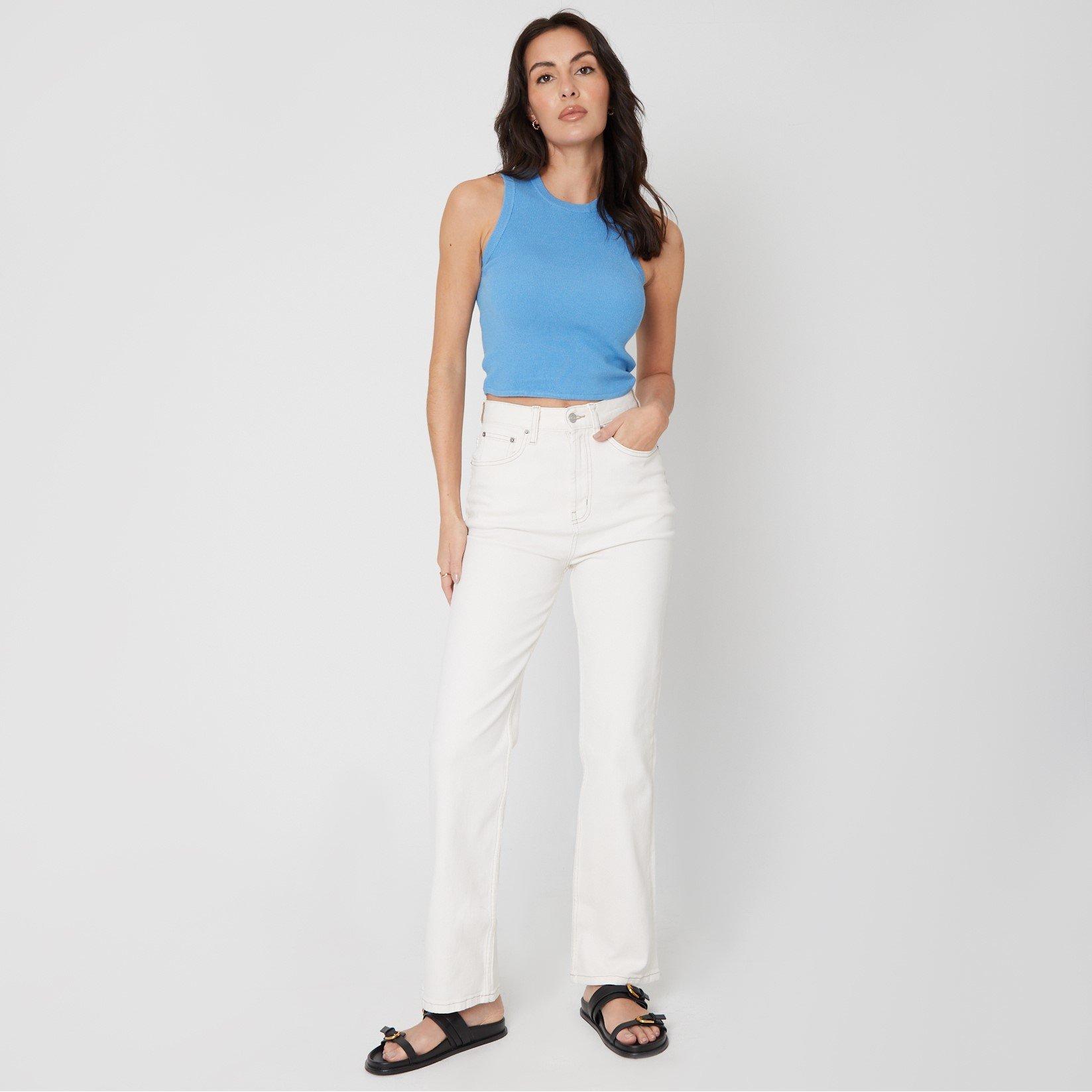 Blå - Be You - Crop Knitted Vest Womens - 4