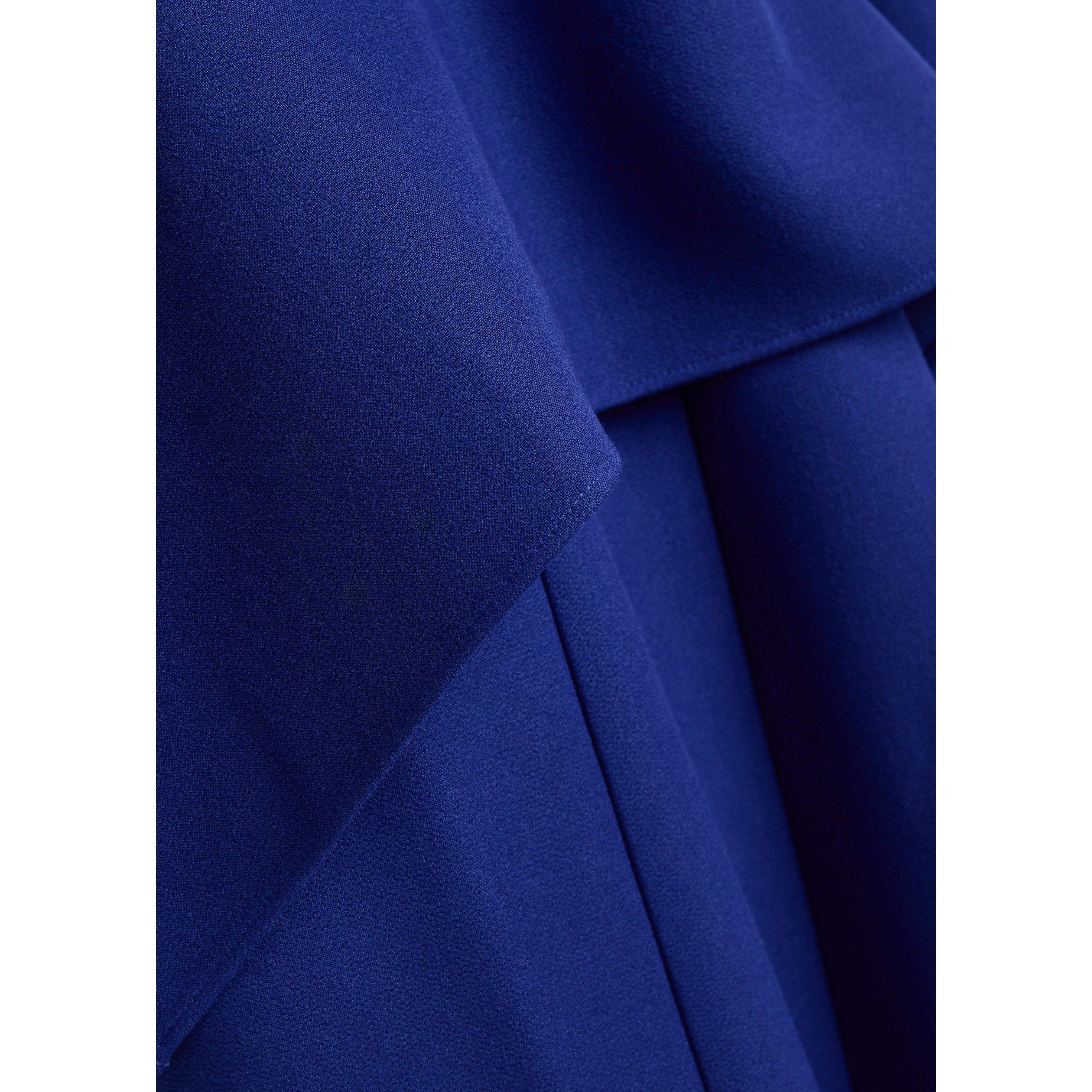 BLUE - Roland Mouret - LD SQUARE NECK MIDI DRESS - 4