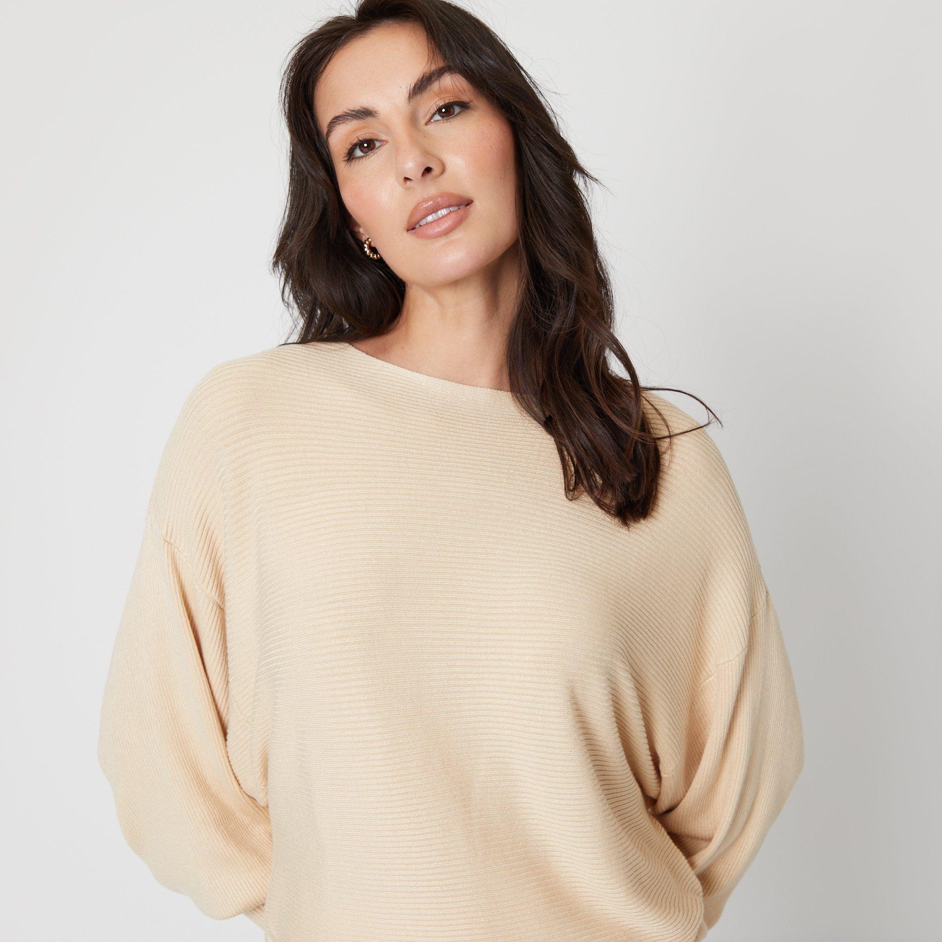 Cream - Be You - Batwing Crew Neck Jumper - 2