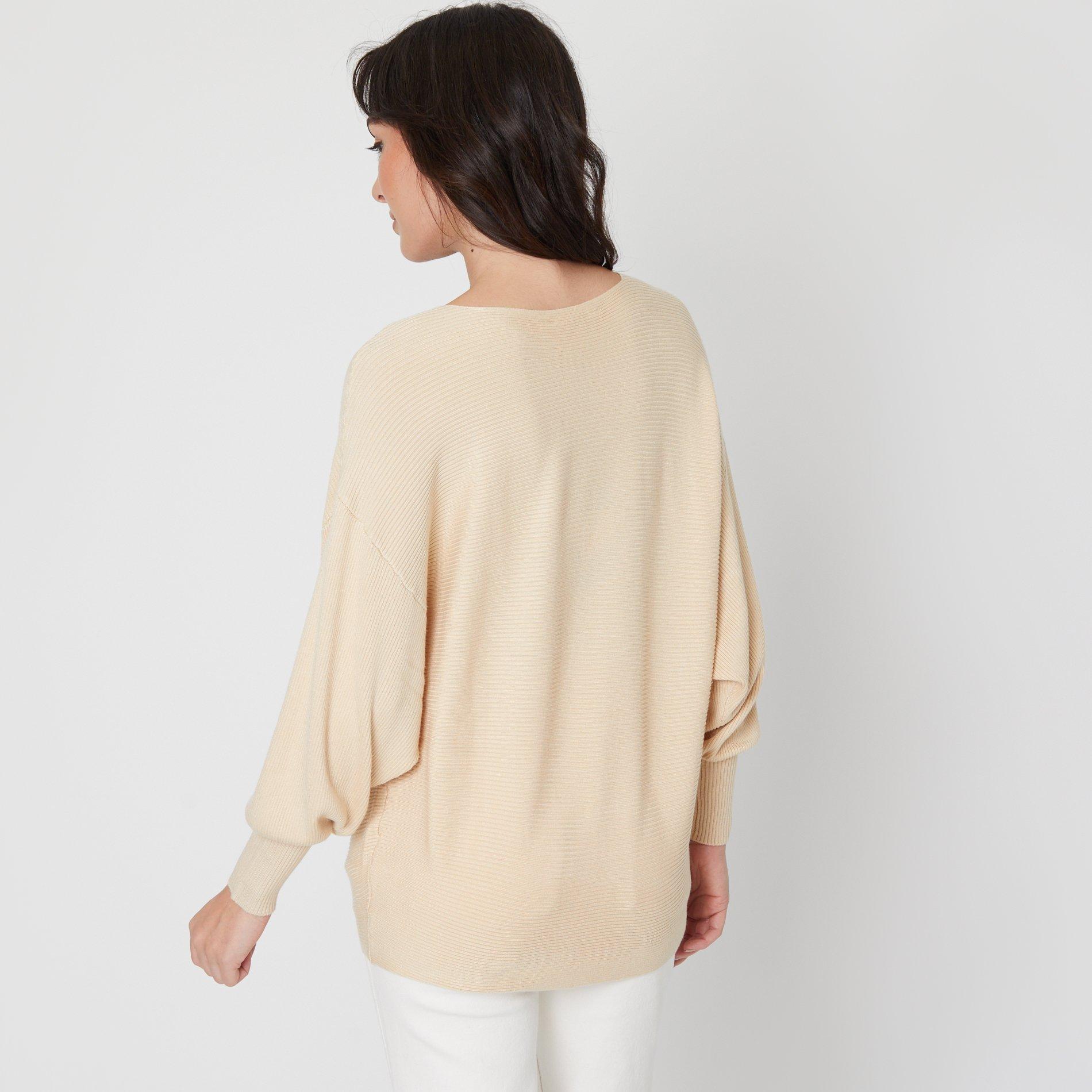 Cream - Be You - Batwing Crew Neck Jumper - 3