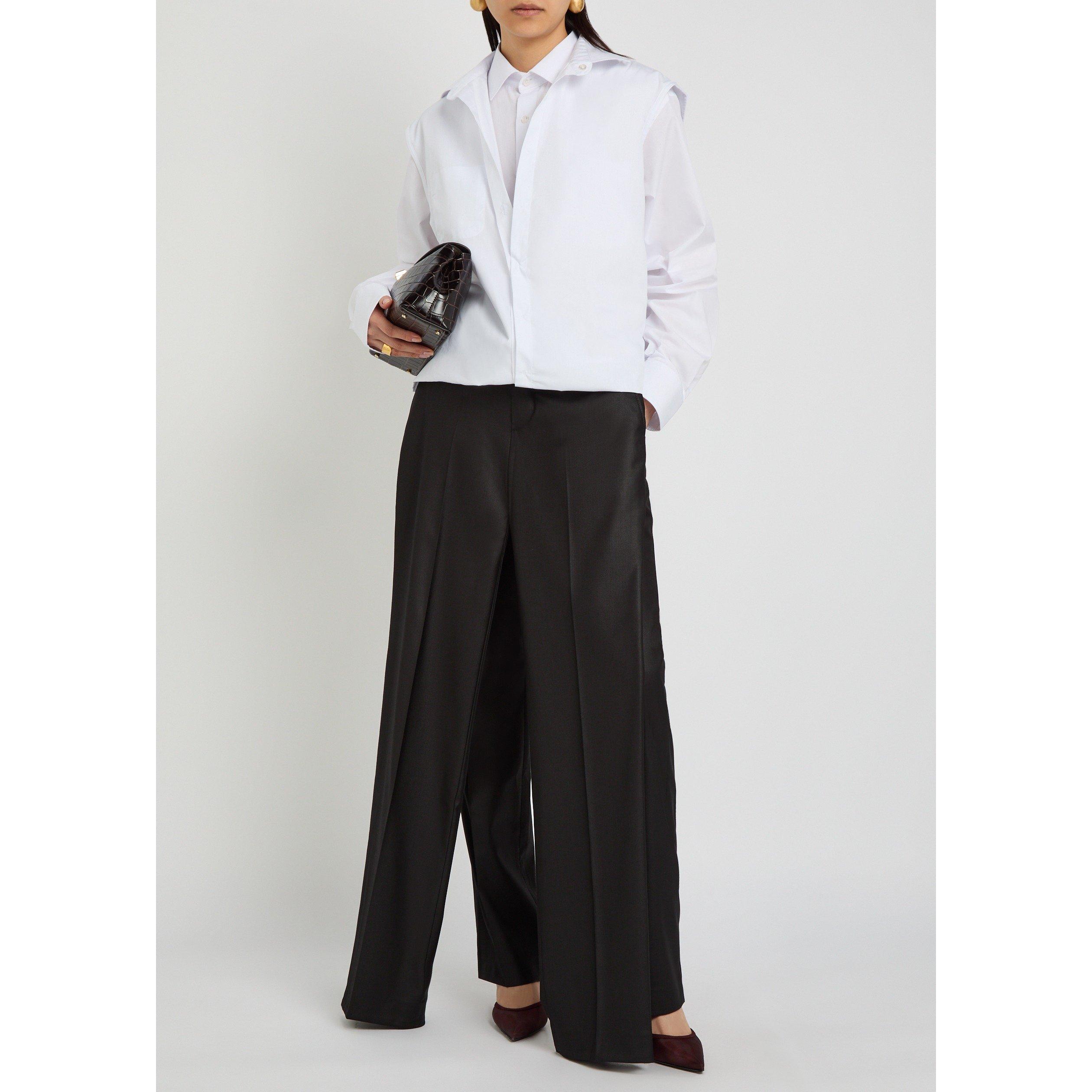 WHITE - BETTTER - Women's Upside Down Cotton Oversized-Fit Shirt-Dress - 6