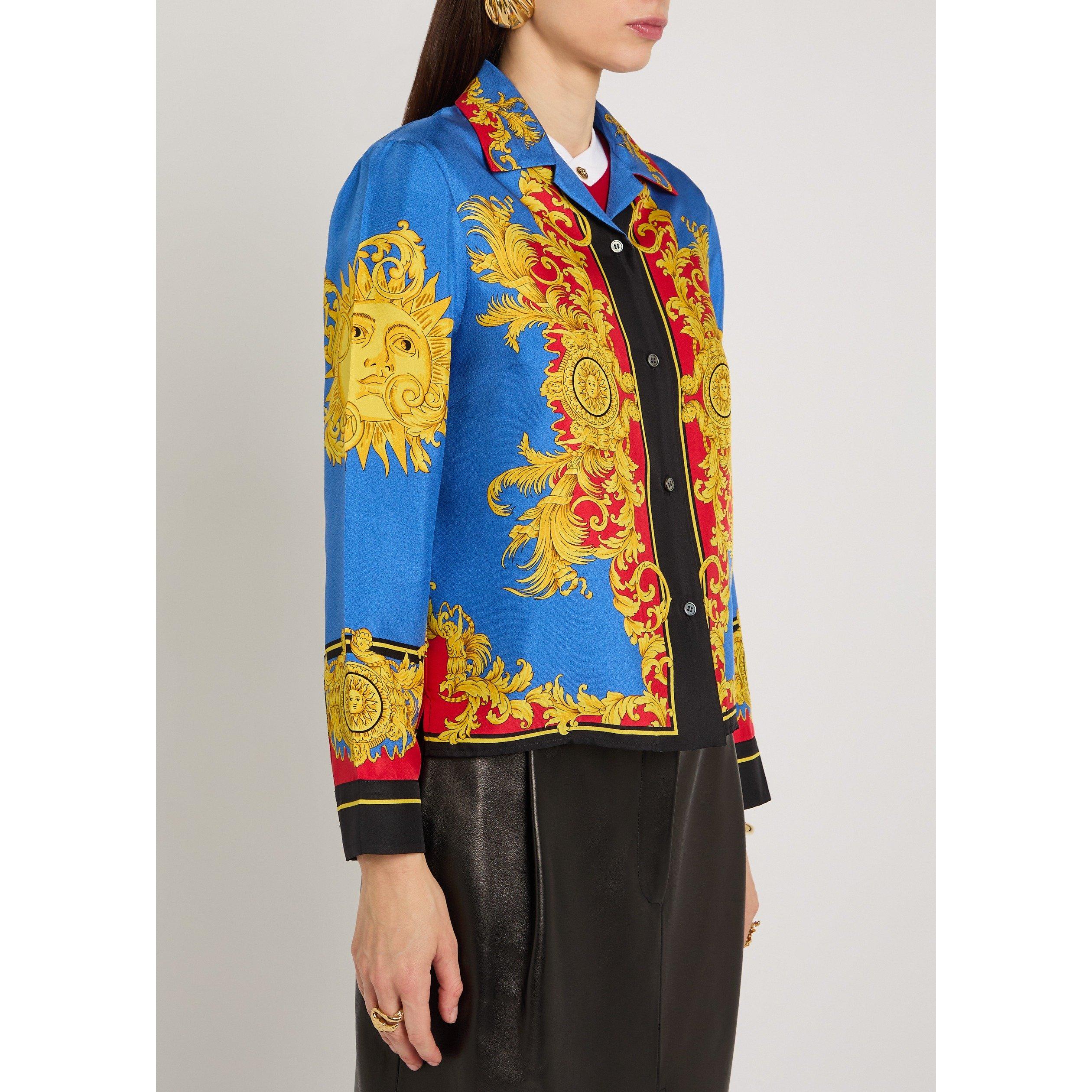 BLUE AND OTHER - Versace - INFORMAL SHIRT SILK TWILL PRIN - 2