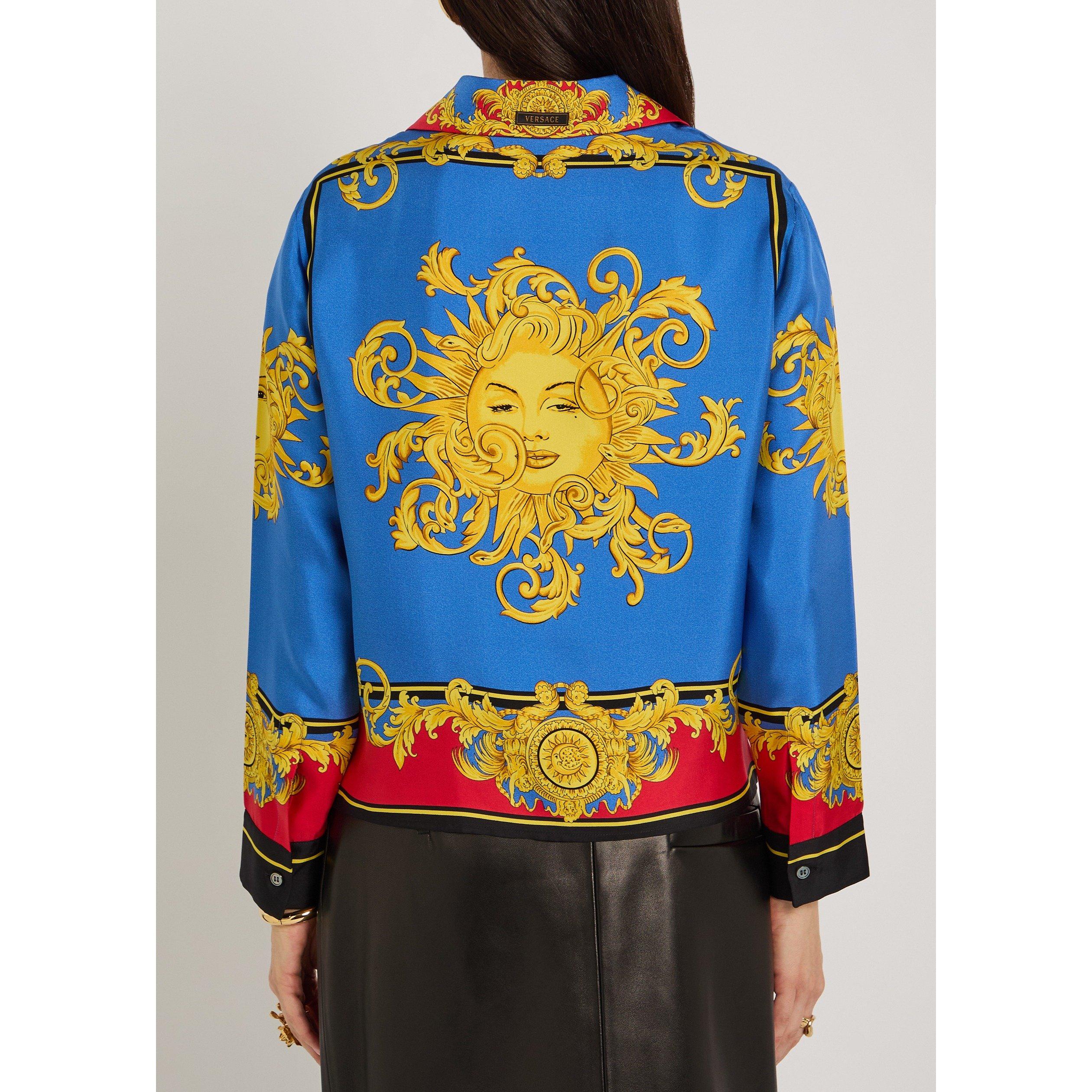 BLUE AND OTHER - Versace - INFORMAL SHIRT SILK TWILL PRIN - 3