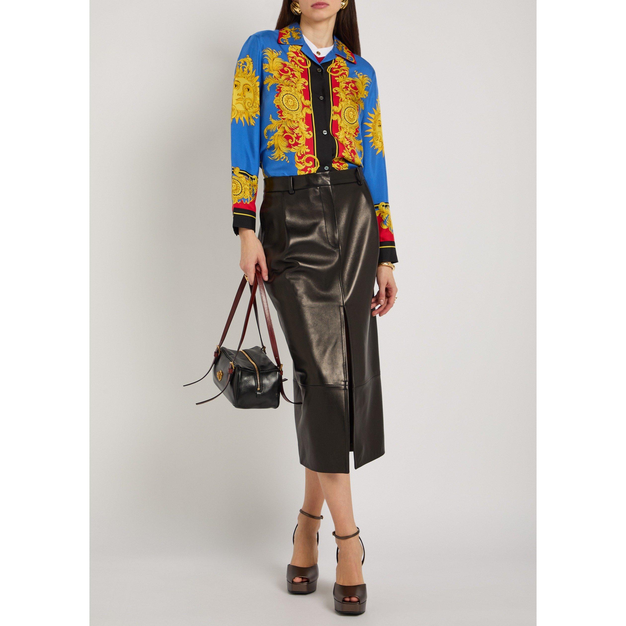 BLUE AND OTHER - Versace - INFORMAL SHIRT SILK TWILL PRIN - 5
