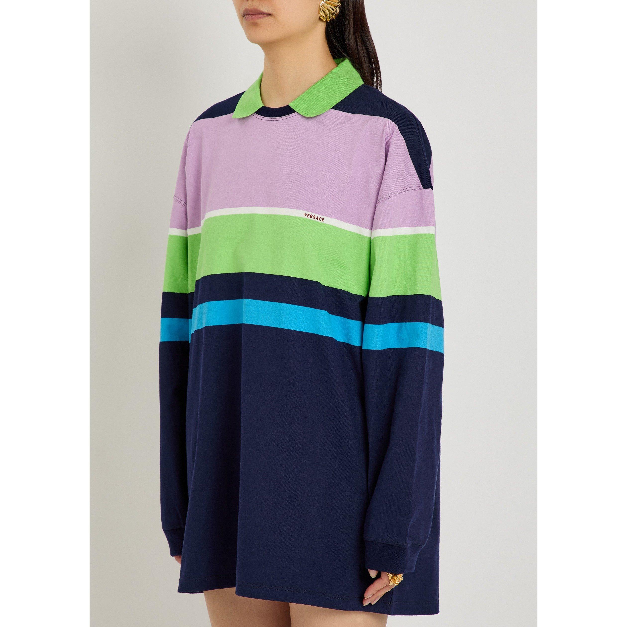 MULTICOLOURED - Versace - POLO HEAVY STRIPED COTTON JERS - 2