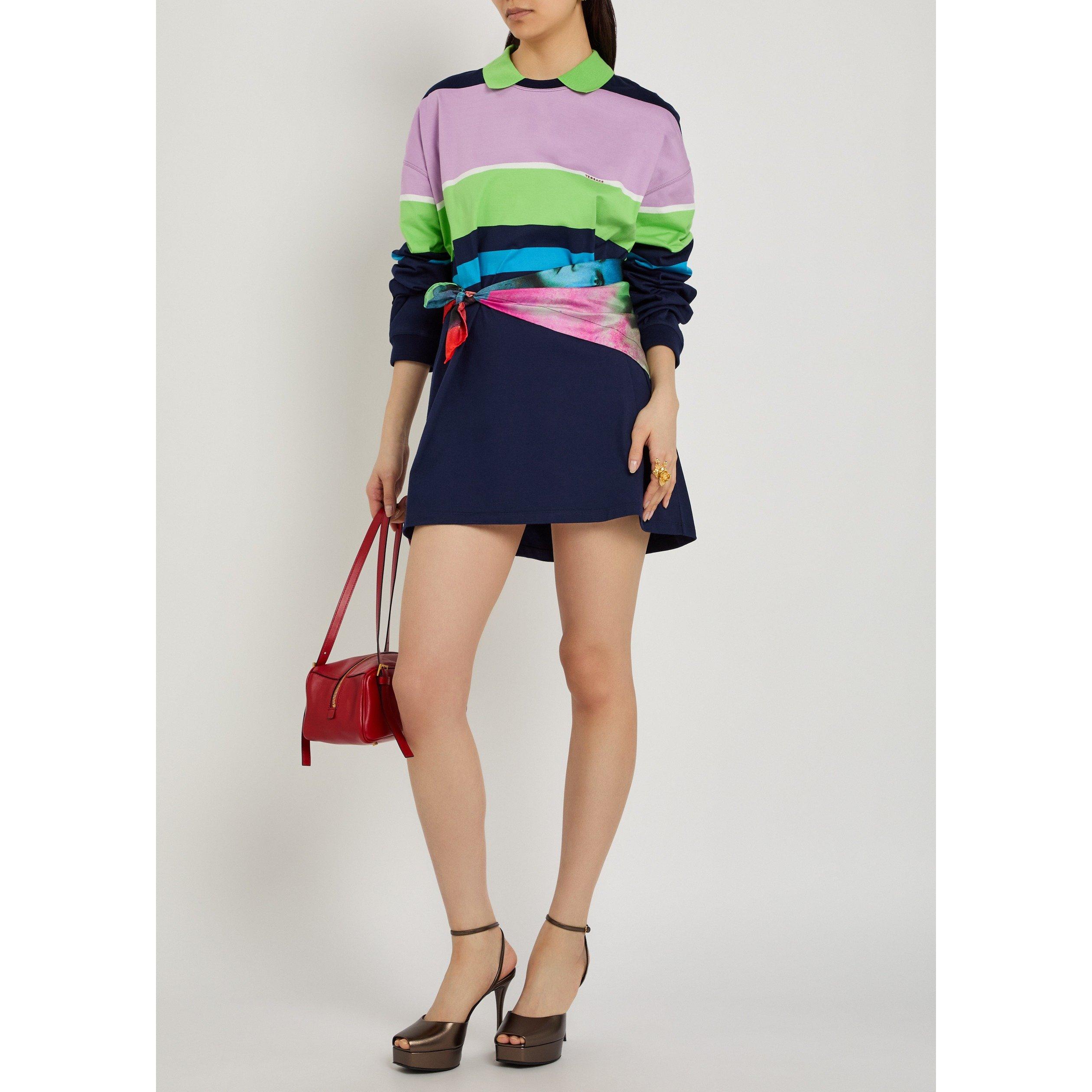 MULTICOLOURED - Versace - POLO HEAVY STRIPED COTTON JERS - 5