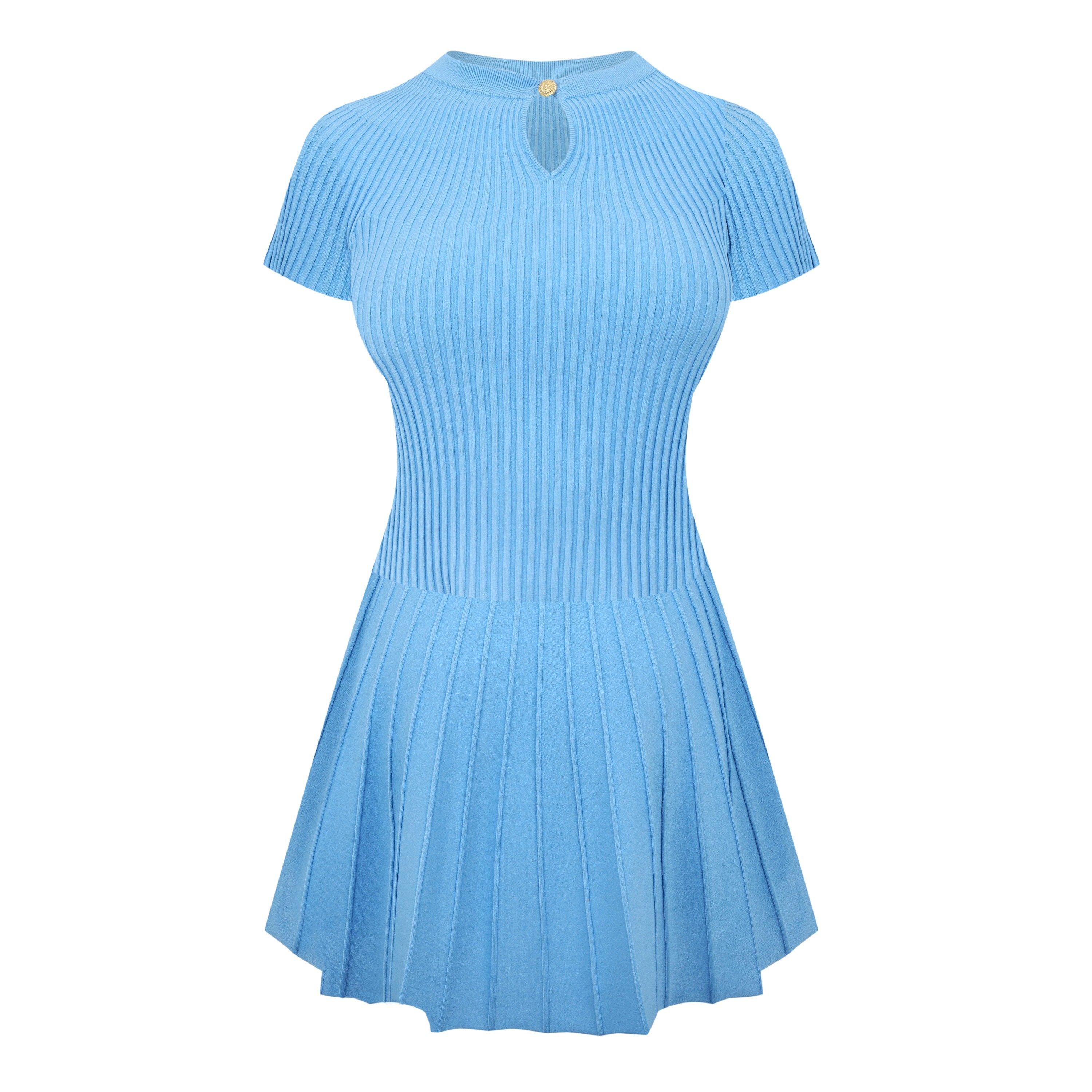 BLEU CIEL - Balmain - Pleated Mini Dress - 5