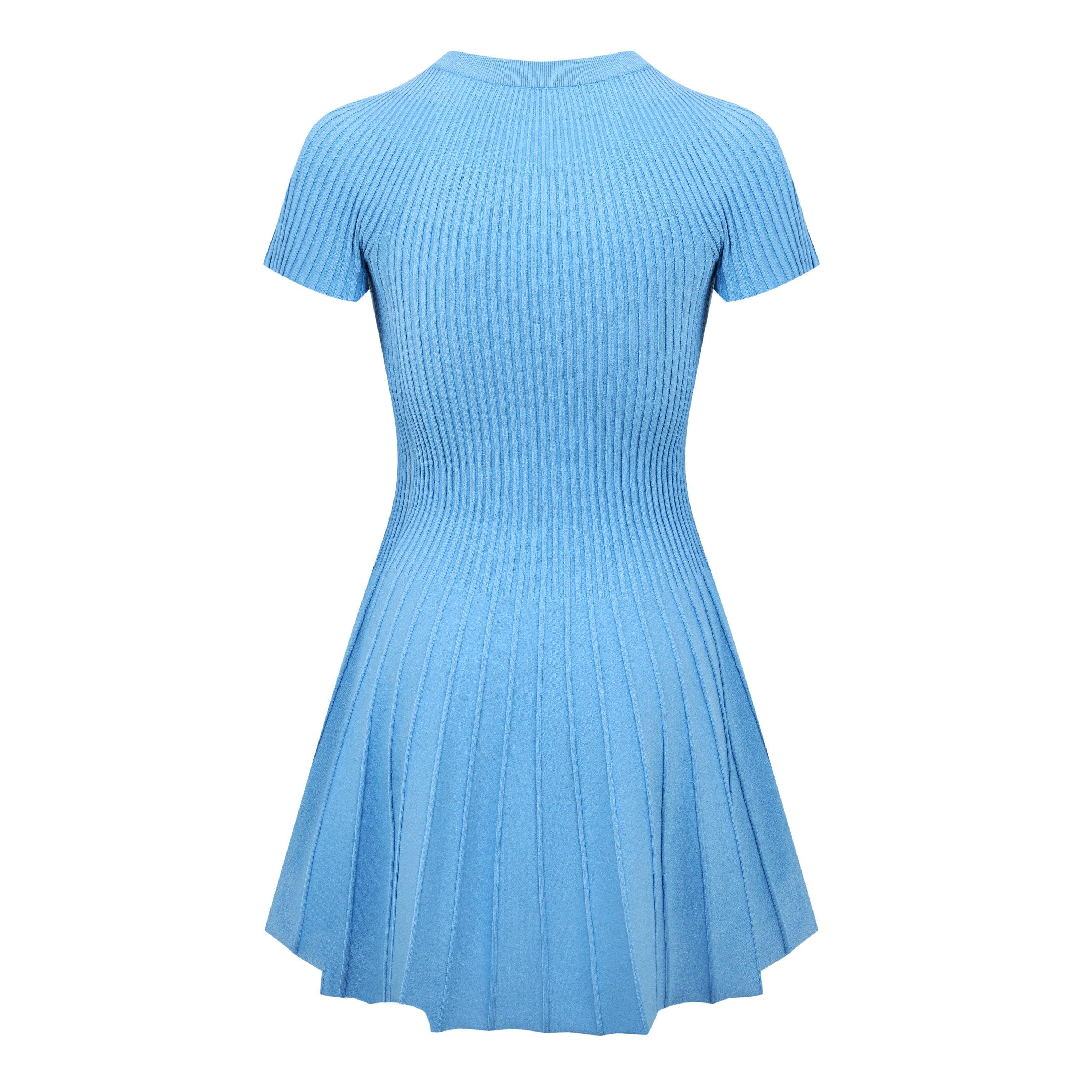 BLEU CIEL - Balmain - Pleated Mini Dress - 6