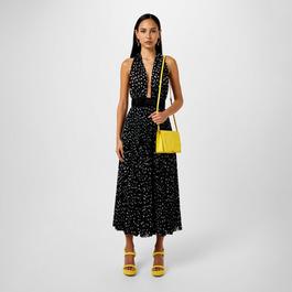 Dolce and Gabbana Polka Dot Plunge Dress