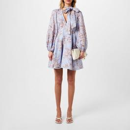 Zimmermann Tie Neck Mini Dress