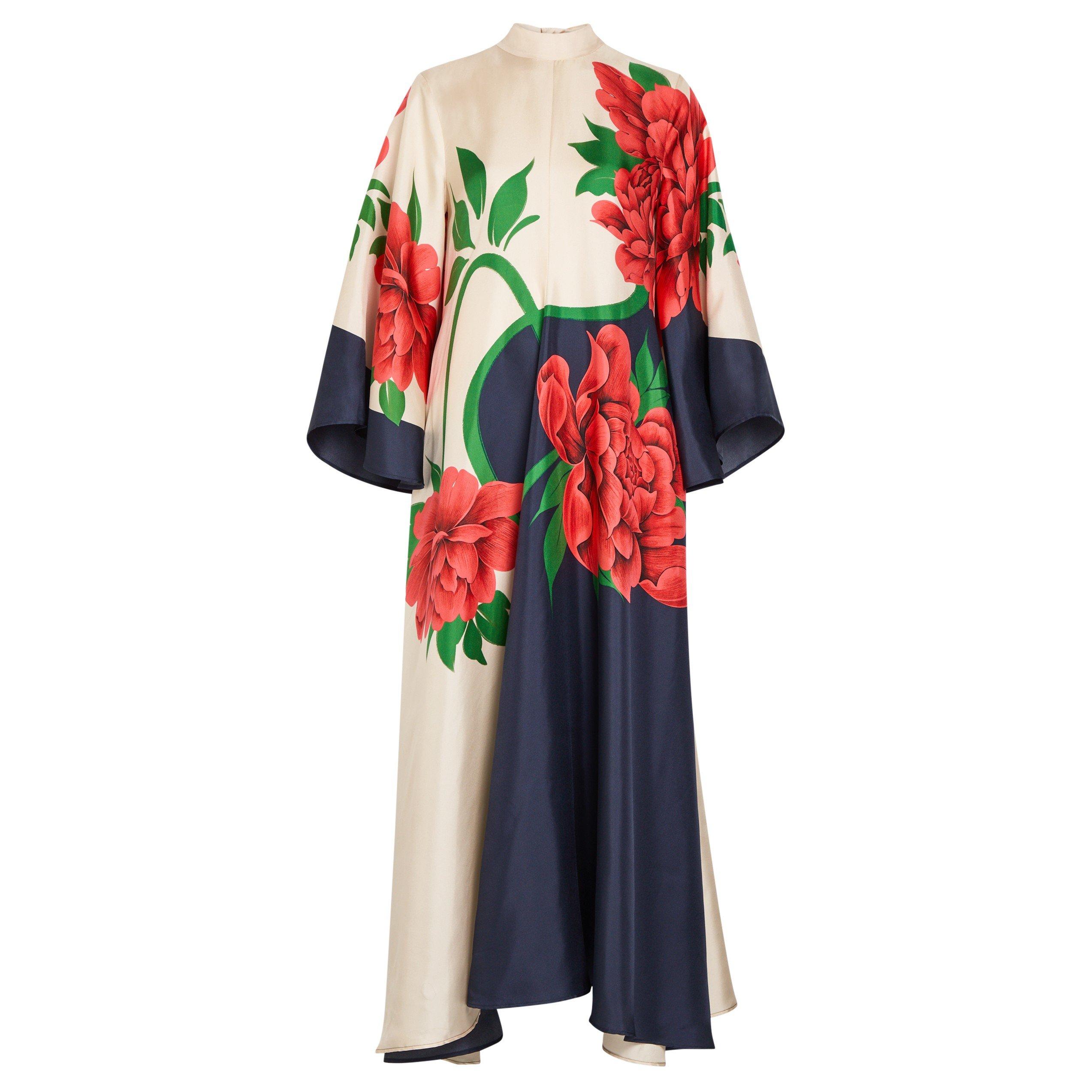 MULTICOLOURED - La DoubleJ - Women's Magnifico Floral Silk Maxi Dress - 1