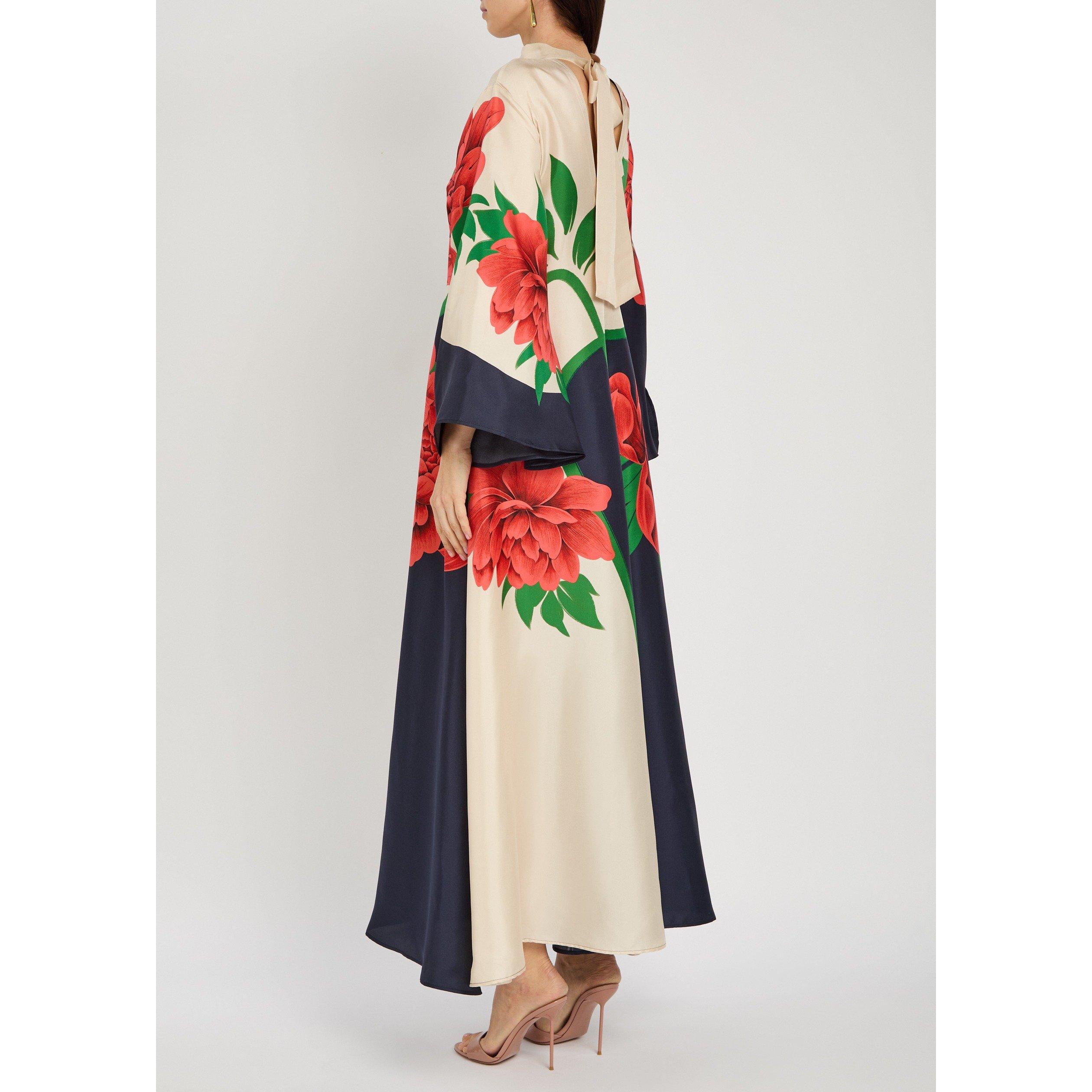MULTICOLOURED - La DoubleJ - Women's Magnifico Floral Silk Maxi Dress - 3