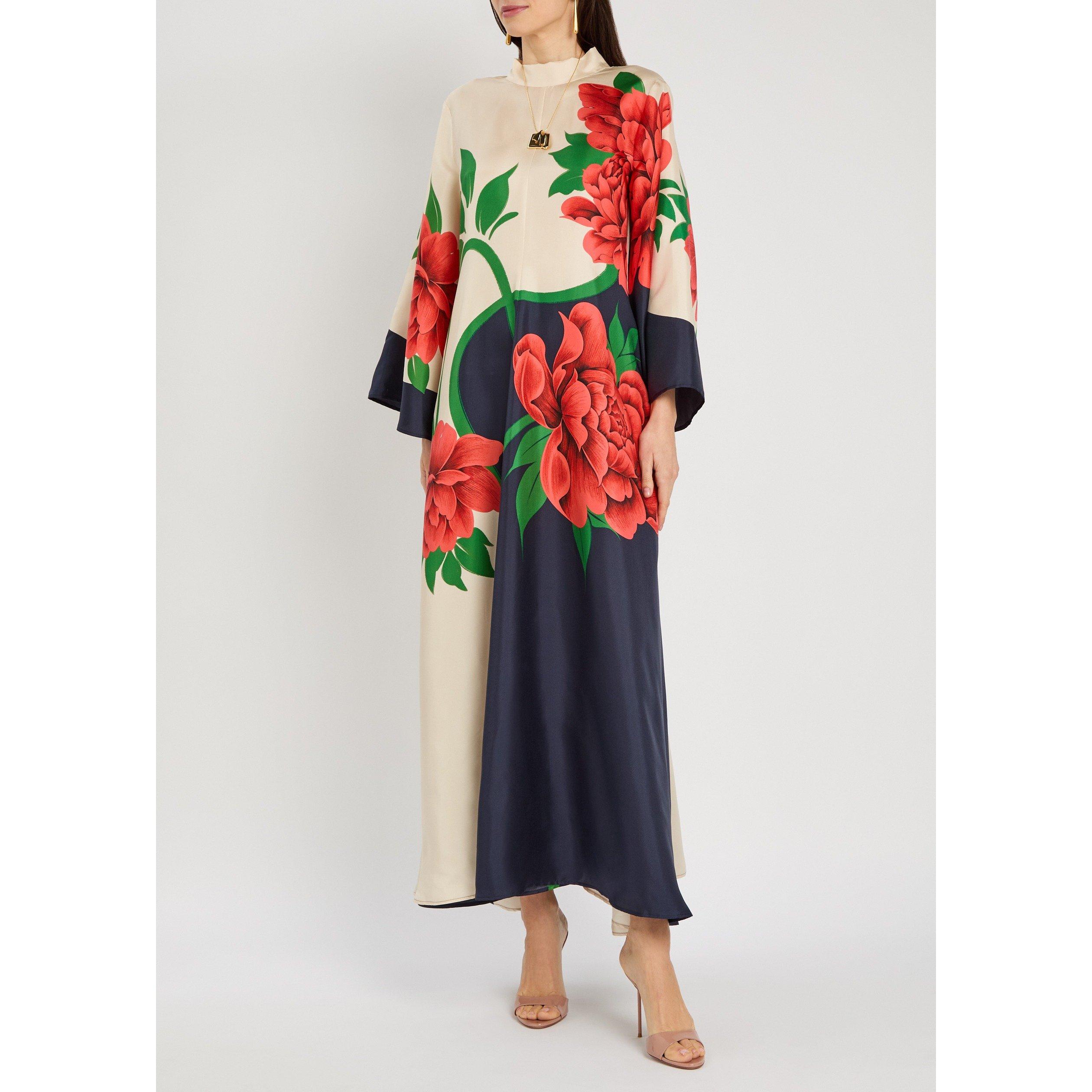 MULTICOLOURED - La DoubleJ - Women's Magnifico Floral Silk Maxi Dress - 5