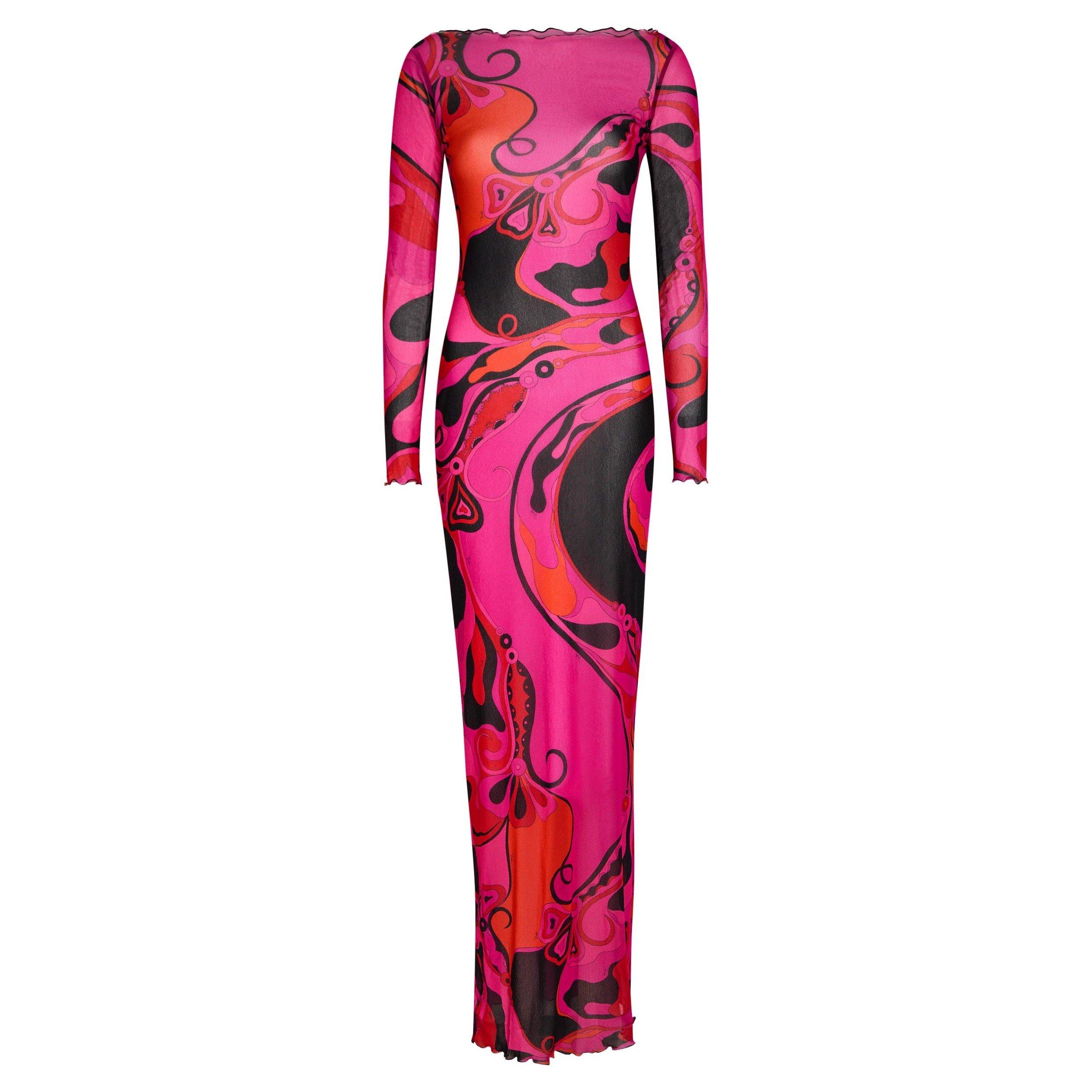 PINK AND OTHER - PUCCI - Women's Tulle Maxi Dress - 1