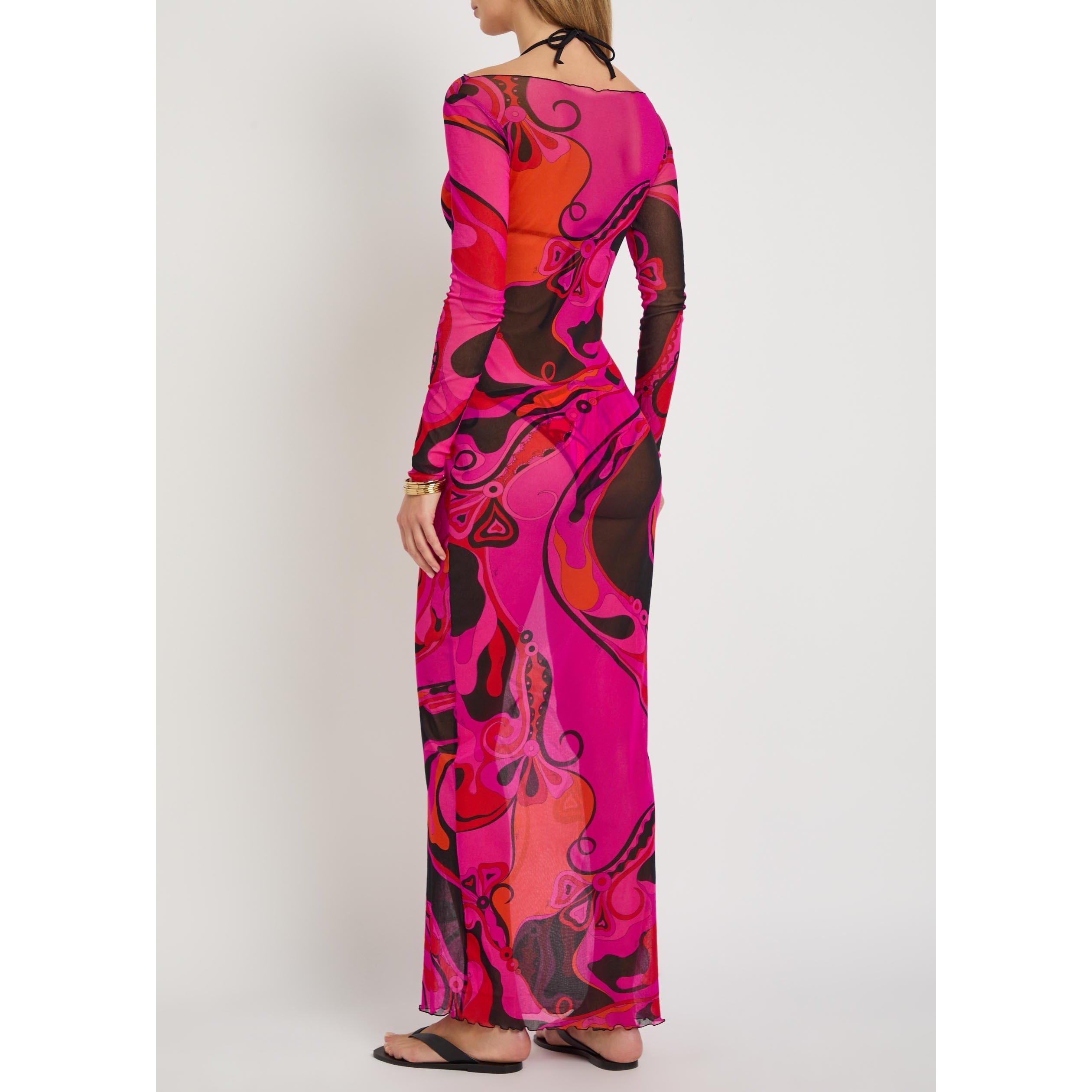 PINK AND OTHER - PUCCI - Women's Tulle Maxi Dress - 3