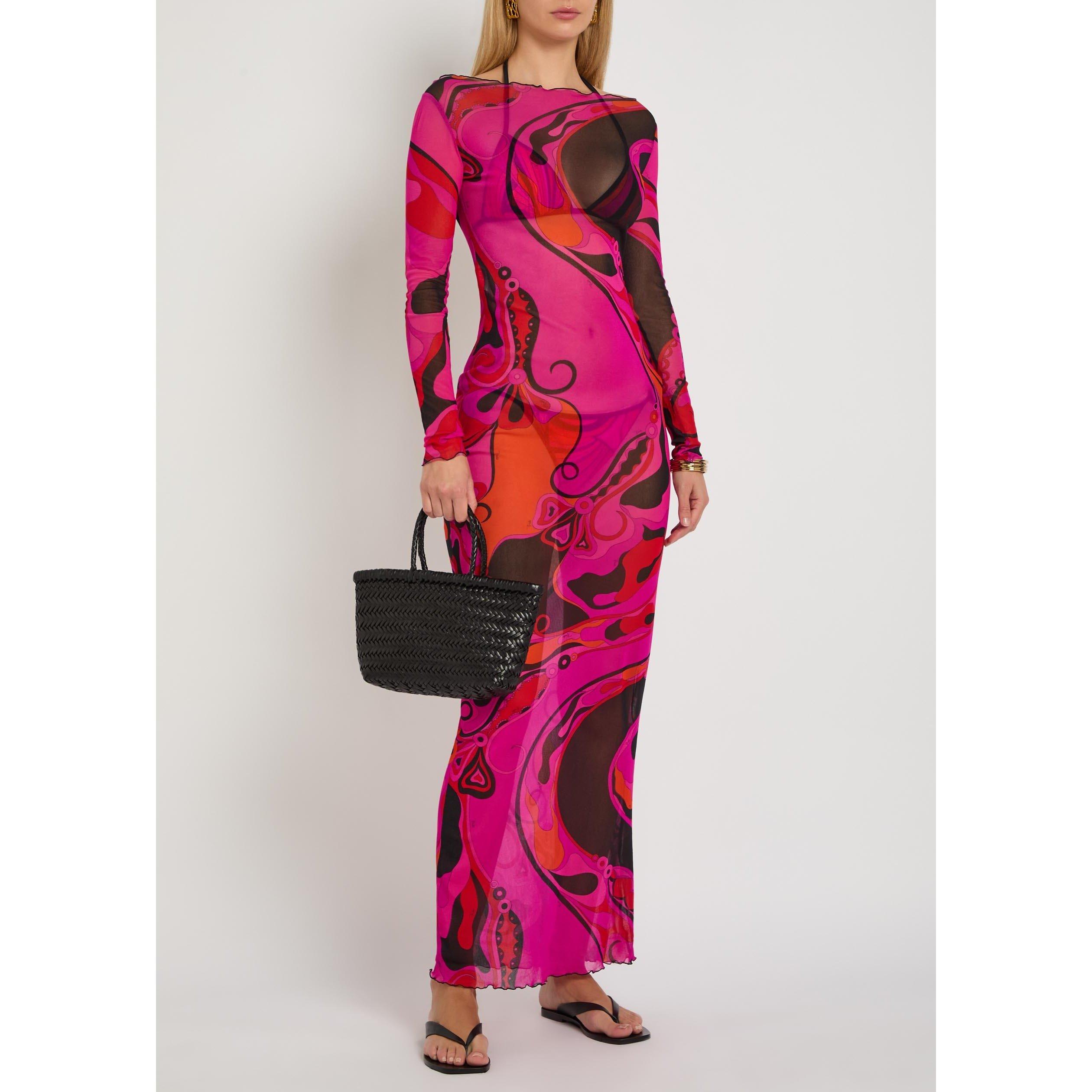 PINK AND OTHER - PUCCI - Women's Tulle Maxi Dress - 5