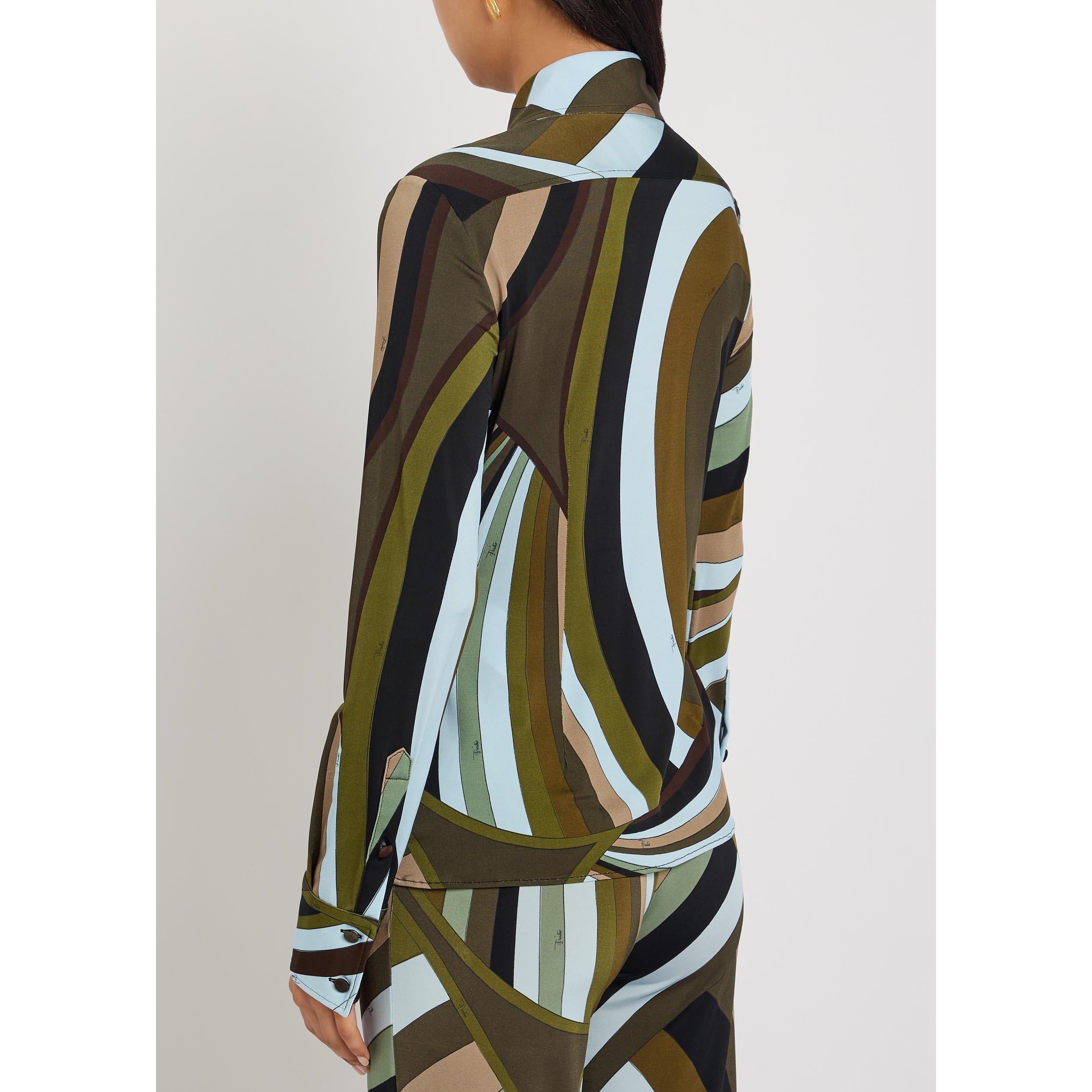MULTICOLOURED - PUCCI - Women's Long-Sleeve Slim-Fit Patterned Shirt - 3
