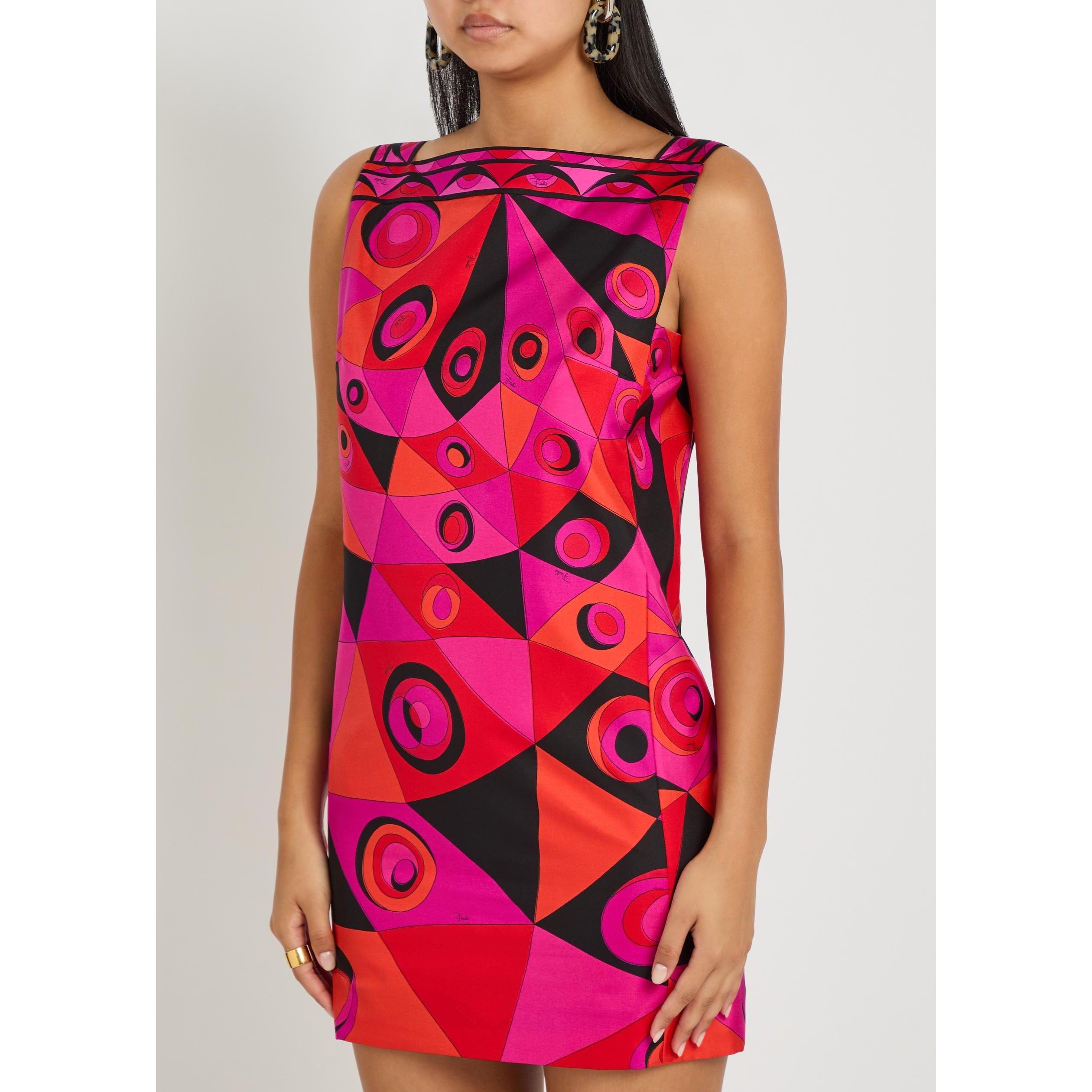 PINK AND OTHER - PUCCI - Women's Silk Twill Slim-Fit Mini Dress - 2