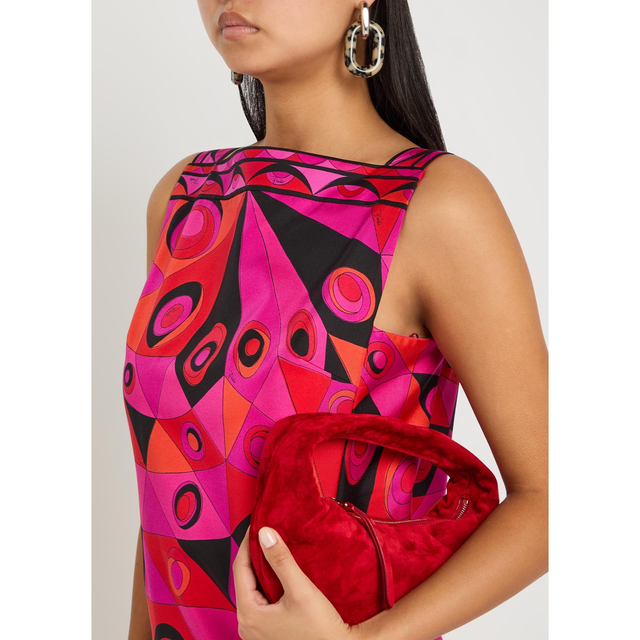 PINK AND OTHER - PUCCI - Women's Silk Twill Slim-Fit Mini Dress - 4