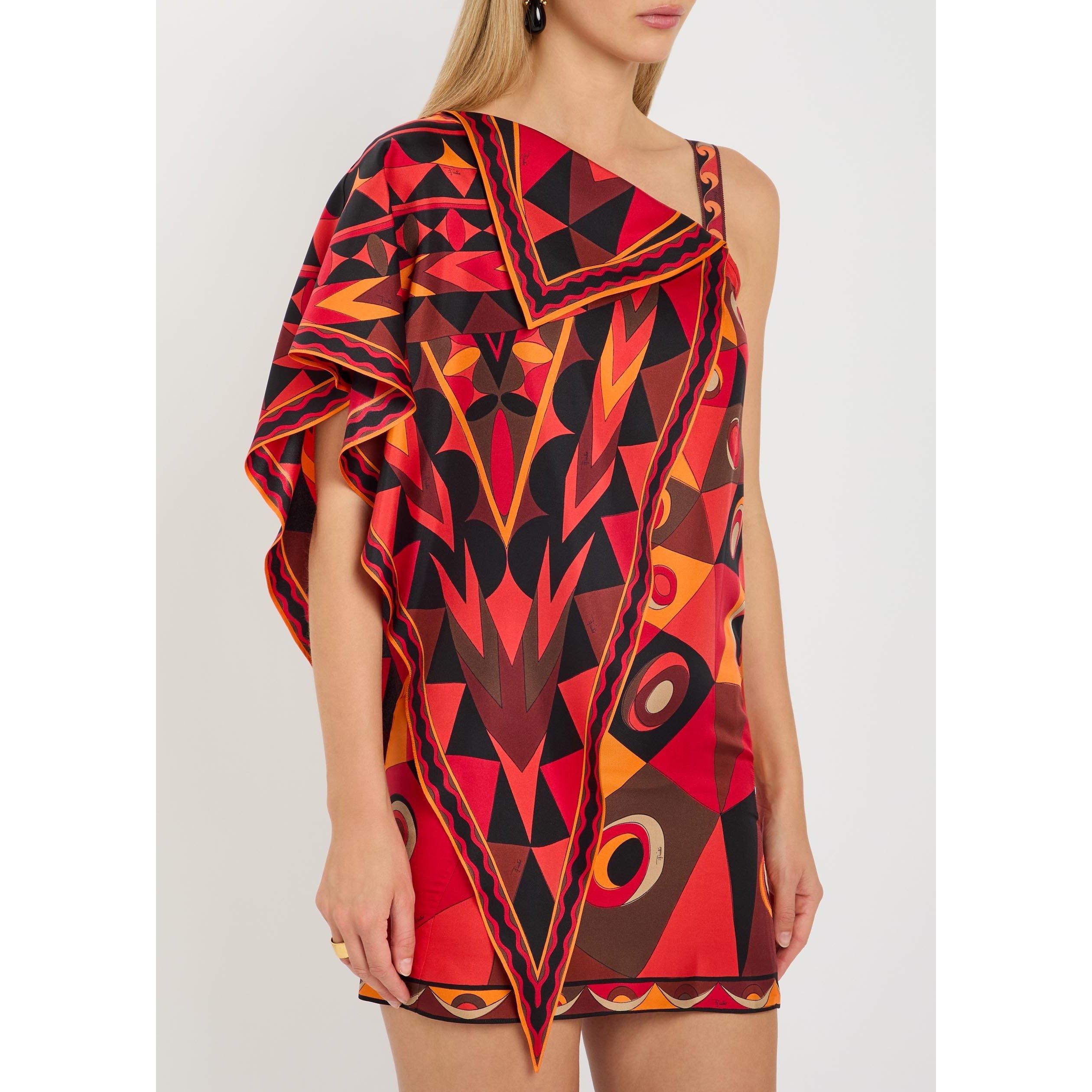 ORANGE AND OTHE - PUCCI - Women's Silk Slim-Fit Mini Dress - 2