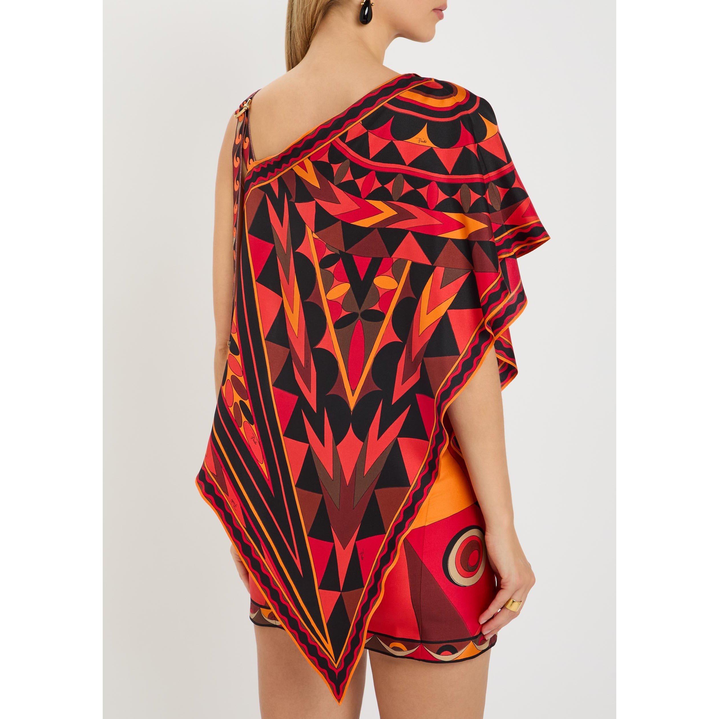 ORANGE AND OTHE - PUCCI - Women's Silk Slim-Fit Mini Dress - 3