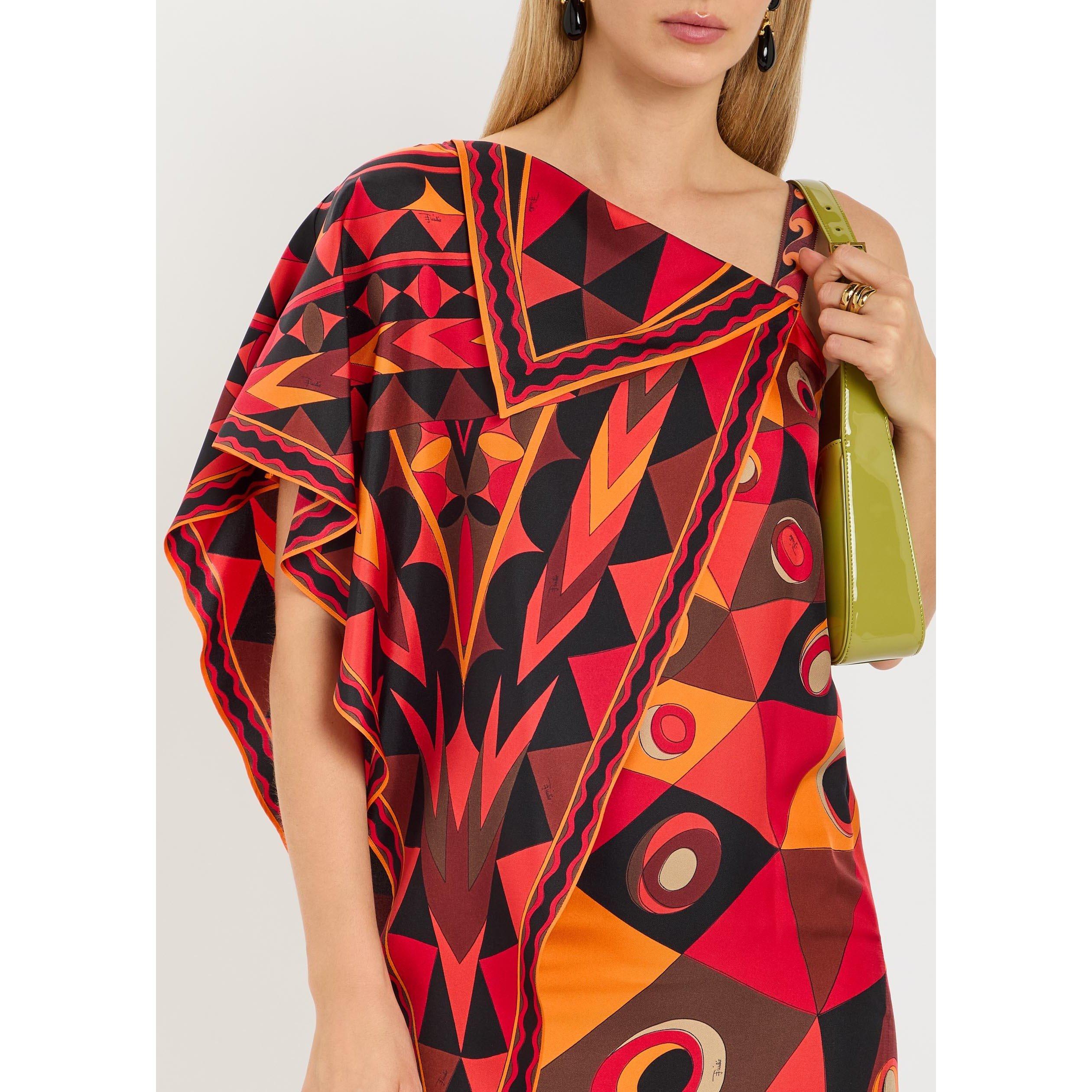 ORANGE AND OTHE - PUCCI - Women's Silk Slim-Fit Mini Dress - 4