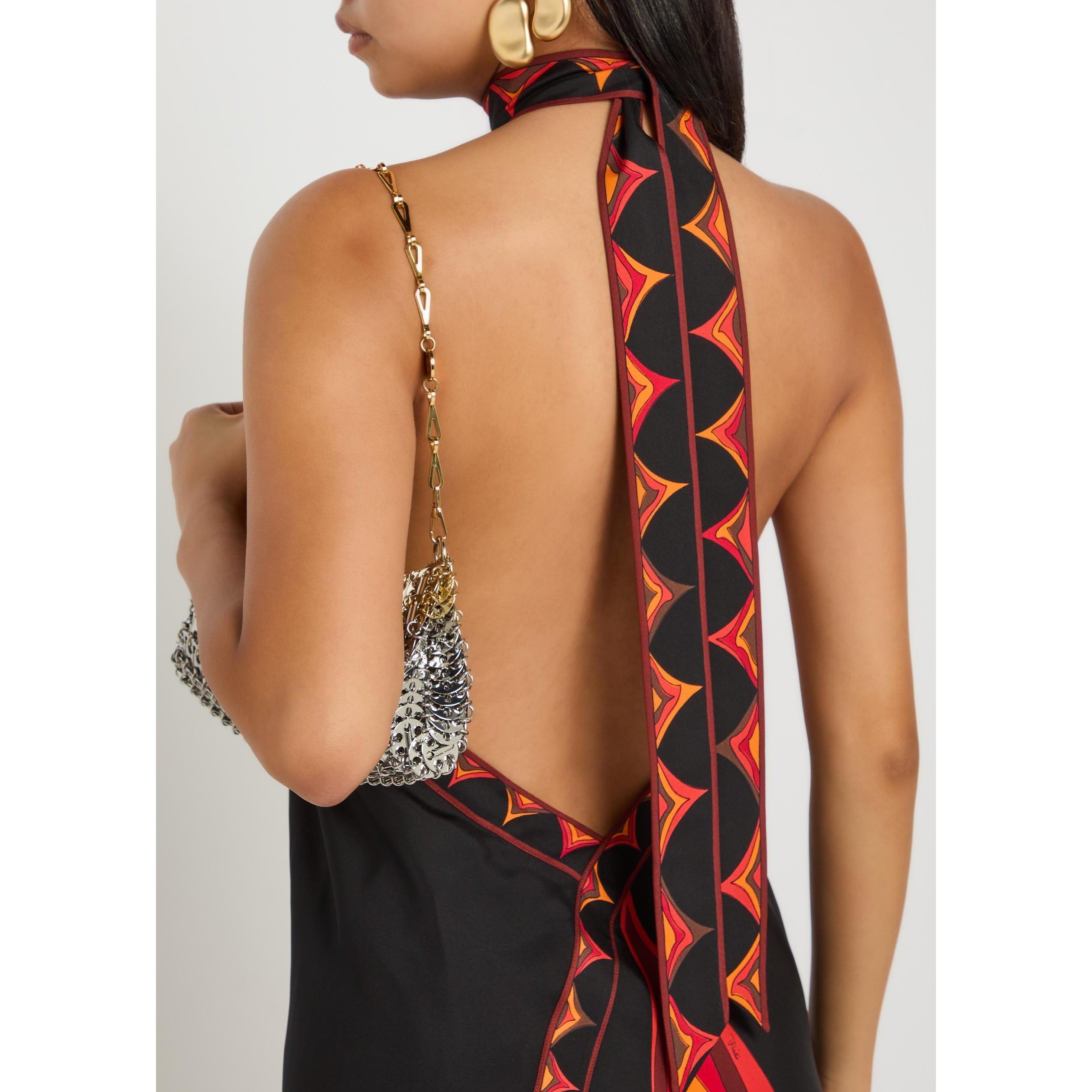 ORANGE AND OTHE - PUCCI - Women's Silk Halter Neck Maxi Dress - 4