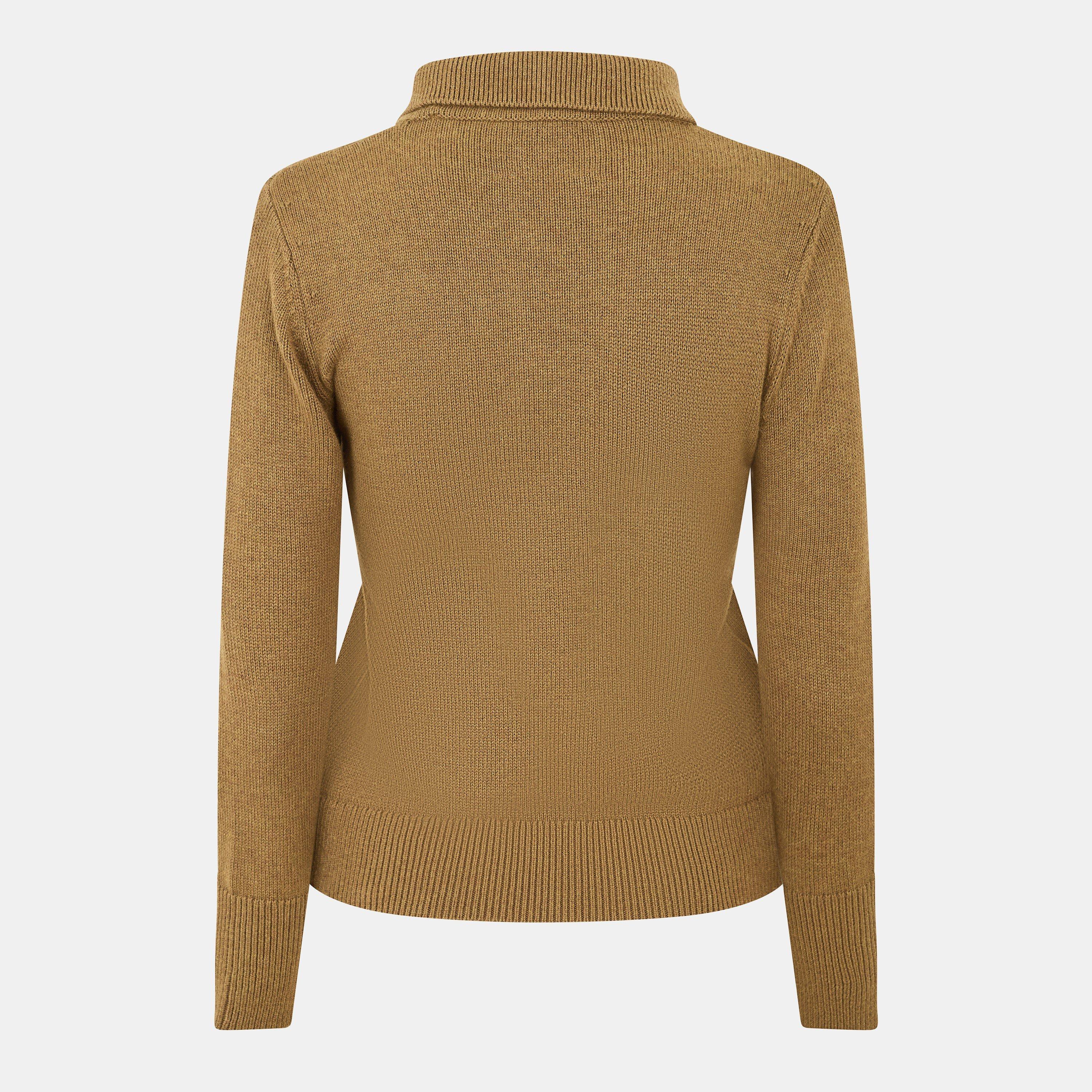 Khaki 67KI - Marant Etoile - Women's Nola Long Sleeve Knitted Polo Shirt - 2