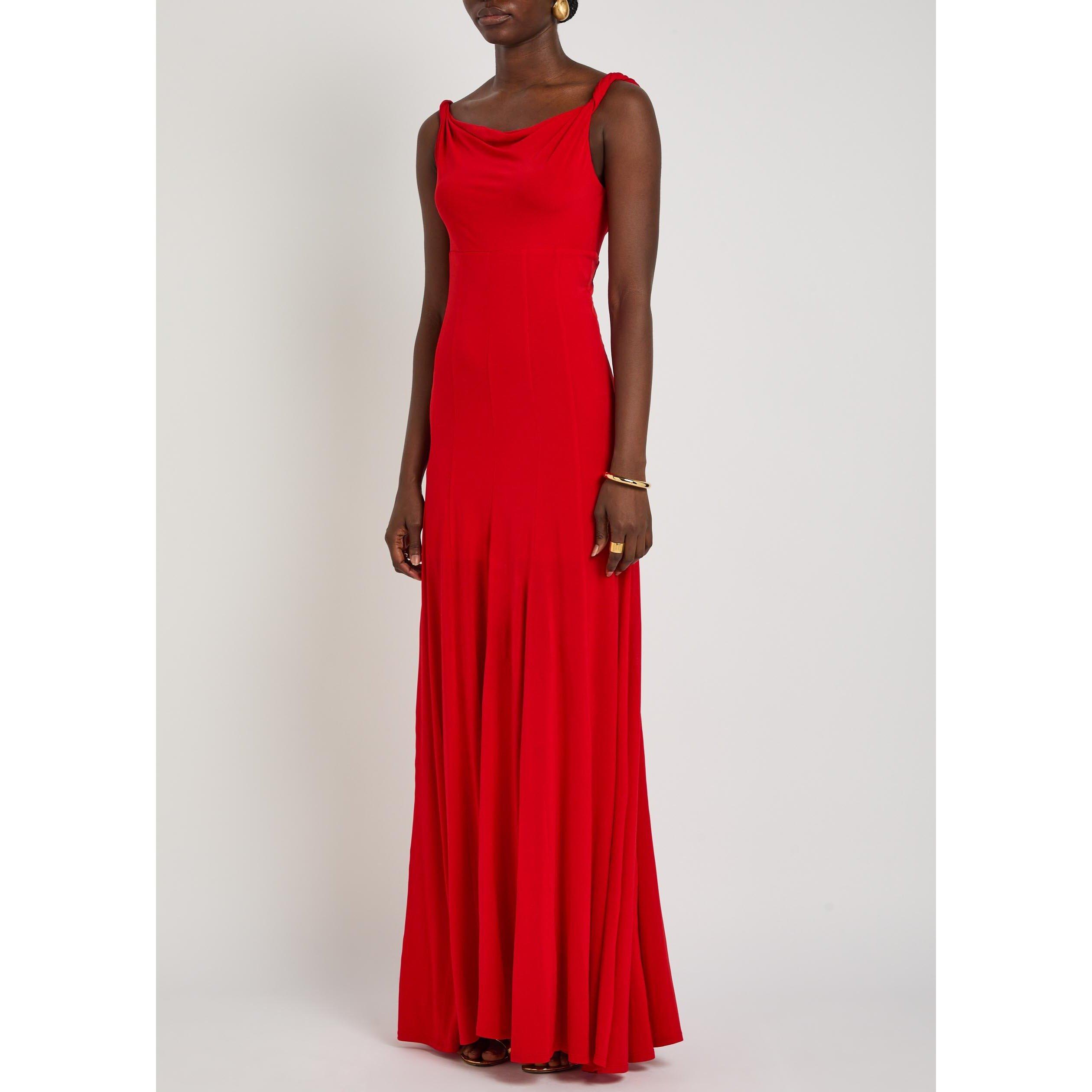 RED - Alice And Olivia - LD Noelia Paneled Maxi Dress - 2