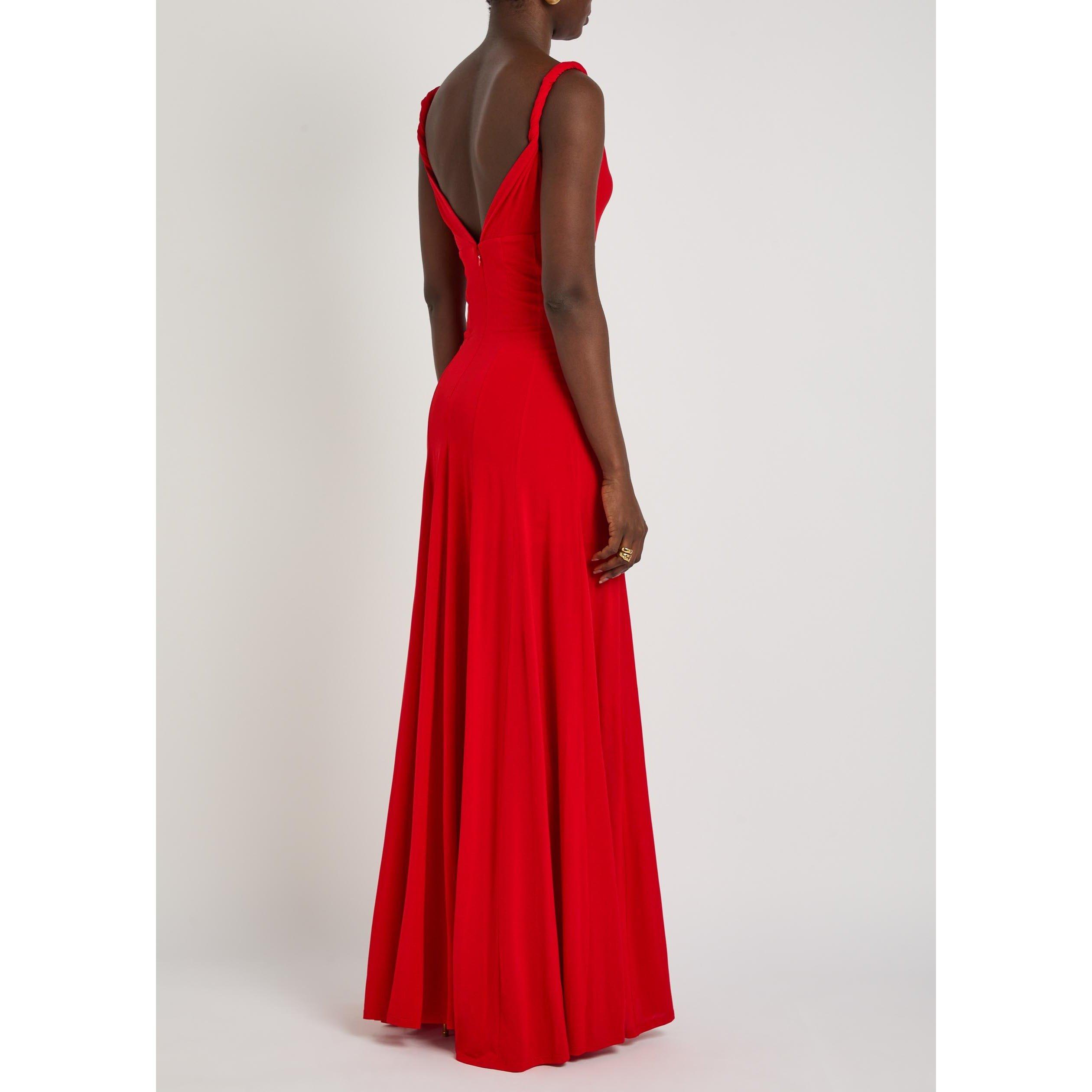 RED - Alice And Olivia - LD Noelia Paneled Maxi Dress - 3