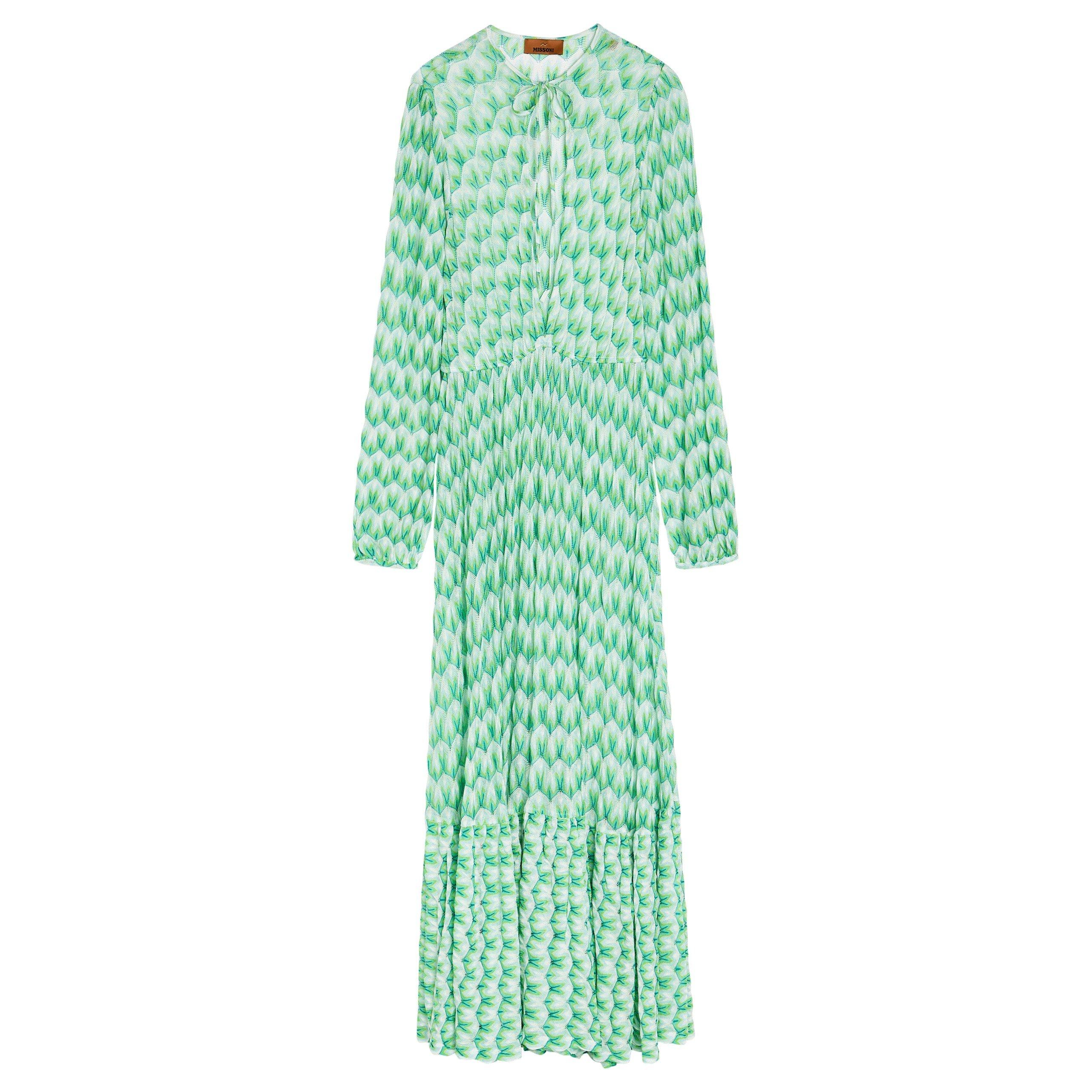 GREEN AND OTHER - Missoni - Women's Long Cover-Up Maxi Dress - 1