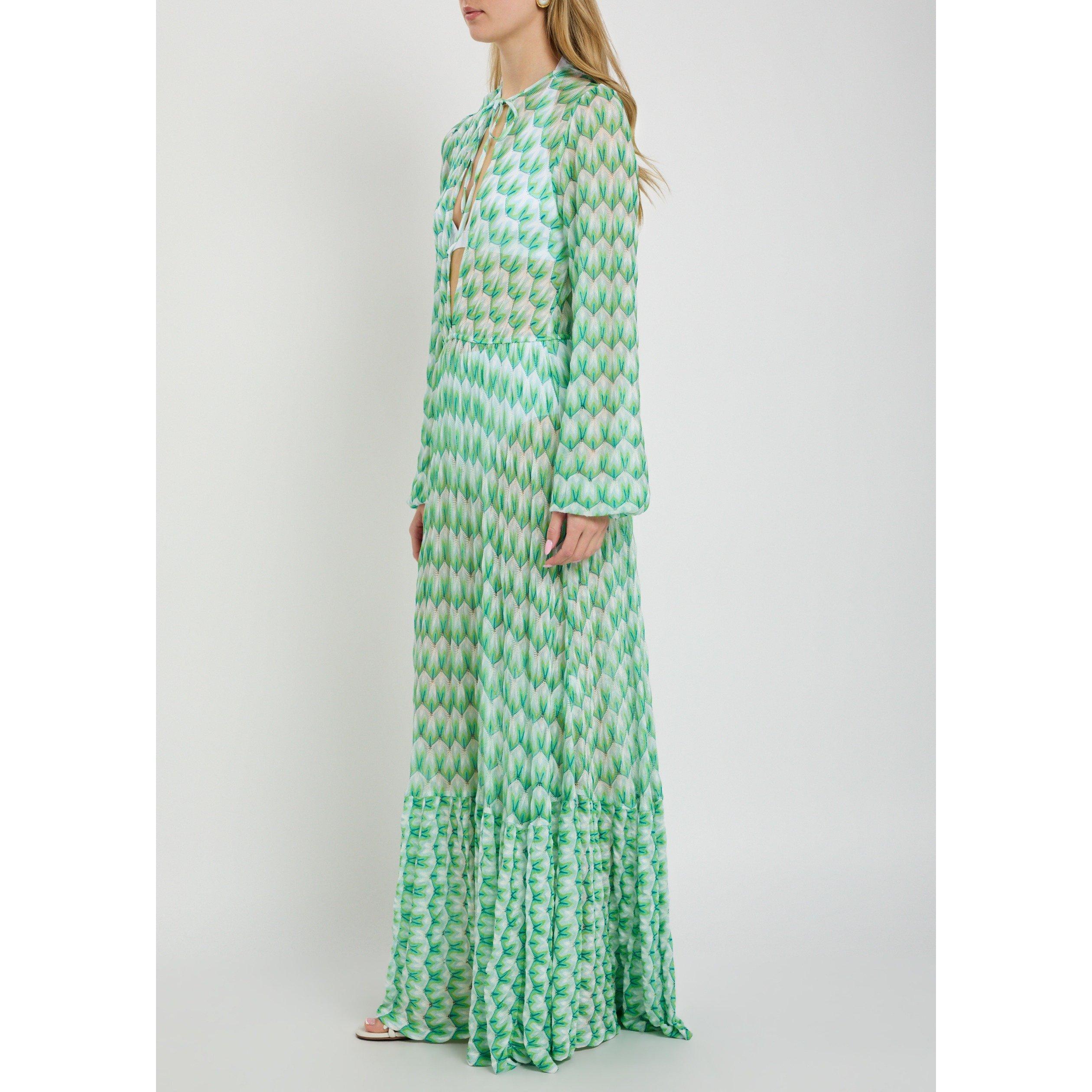 GREEN AND OTHER - Missoni - Women's Long Cover-Up Maxi Dress - 2