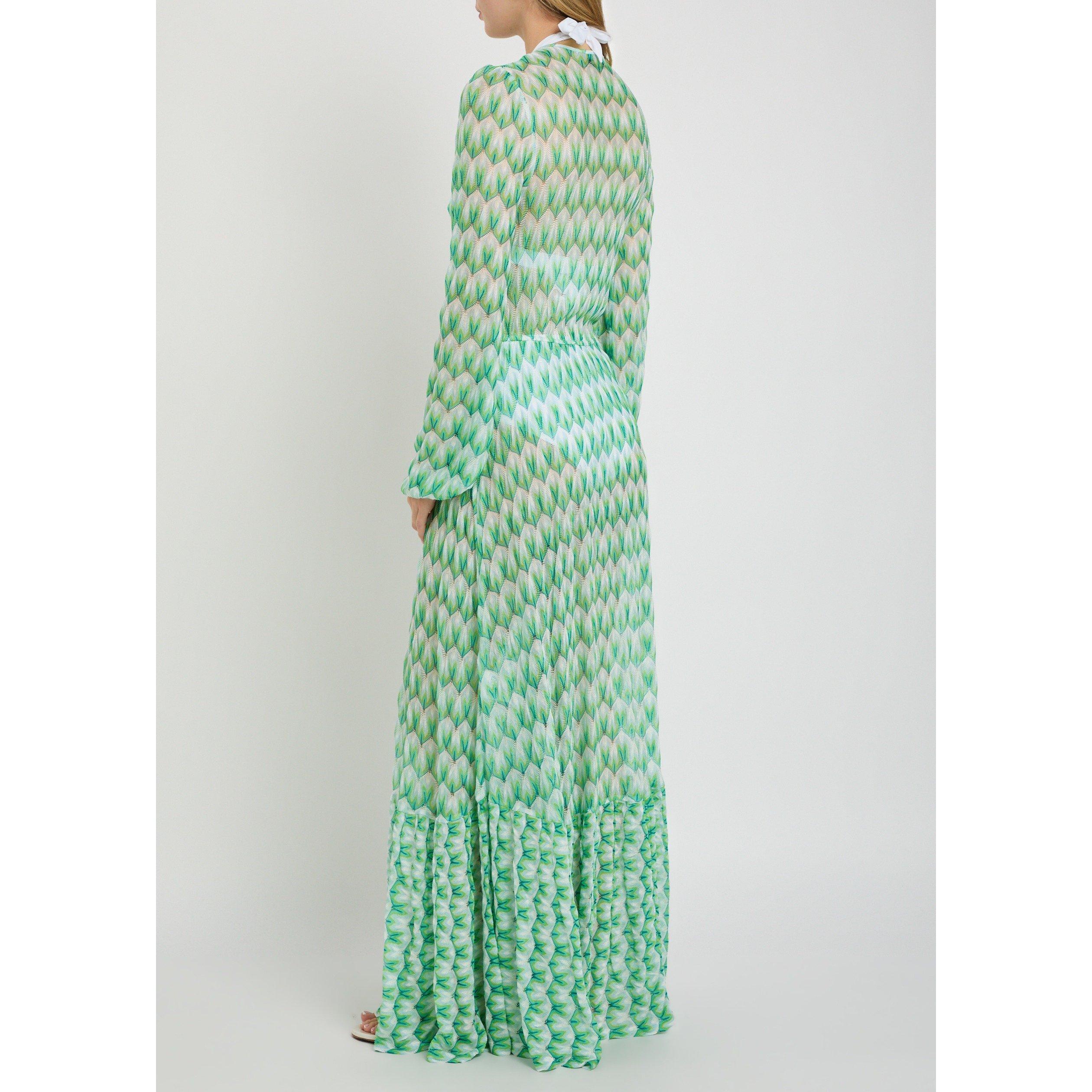 GREEN AND OTHER - Missoni - Women's Long Cover-Up Maxi Dress - 3